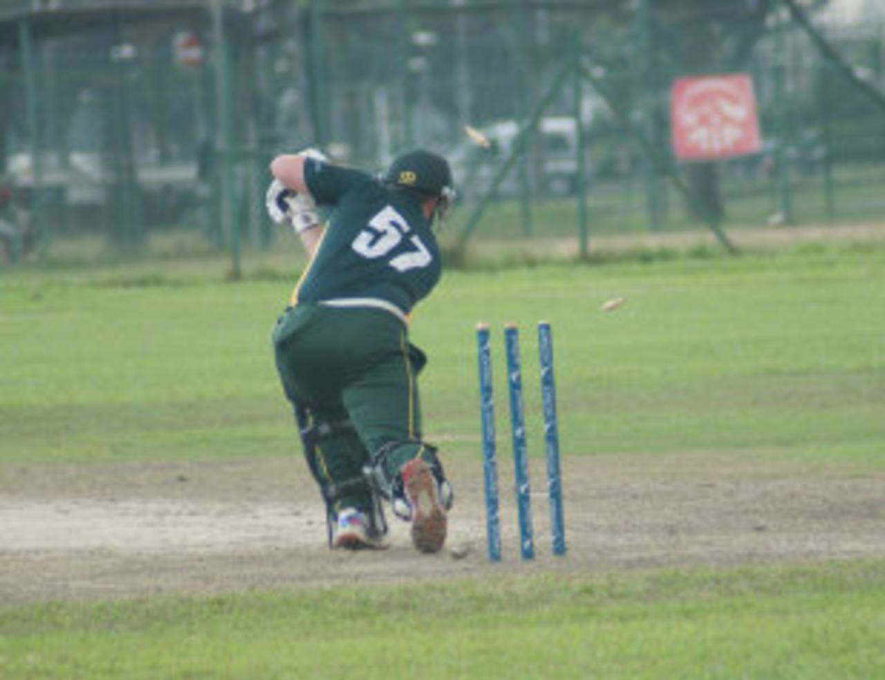 Tom Kimber was bowled first ball in Guernsey's four-run defeat, Guernsey v Malaysia, ICC World Cricket League Division 5, Singapore, February 22, 2012