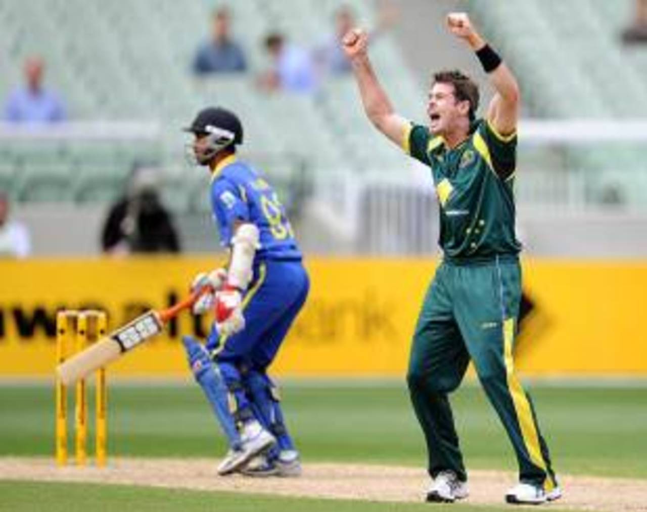 Nuwan Kulasekara was Daniel Christian's hat-trick victim, Australia v Sri Lanka, CB series, Melbourne, March 2, 2012