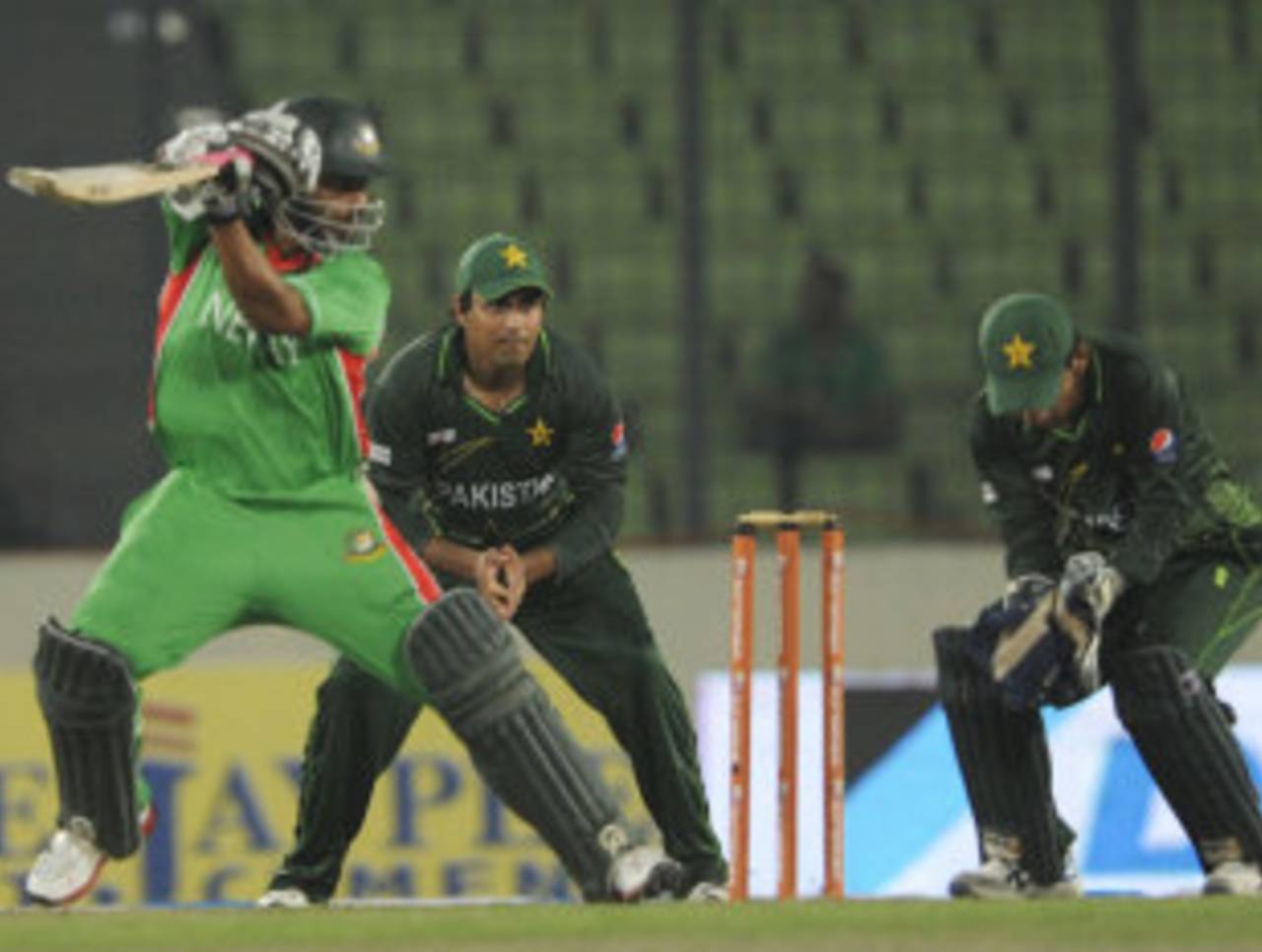 Tamim Iqbal plays a cut, Bangladesh v Pakistan, Asia Cup, Mirpur, March 11, 2012