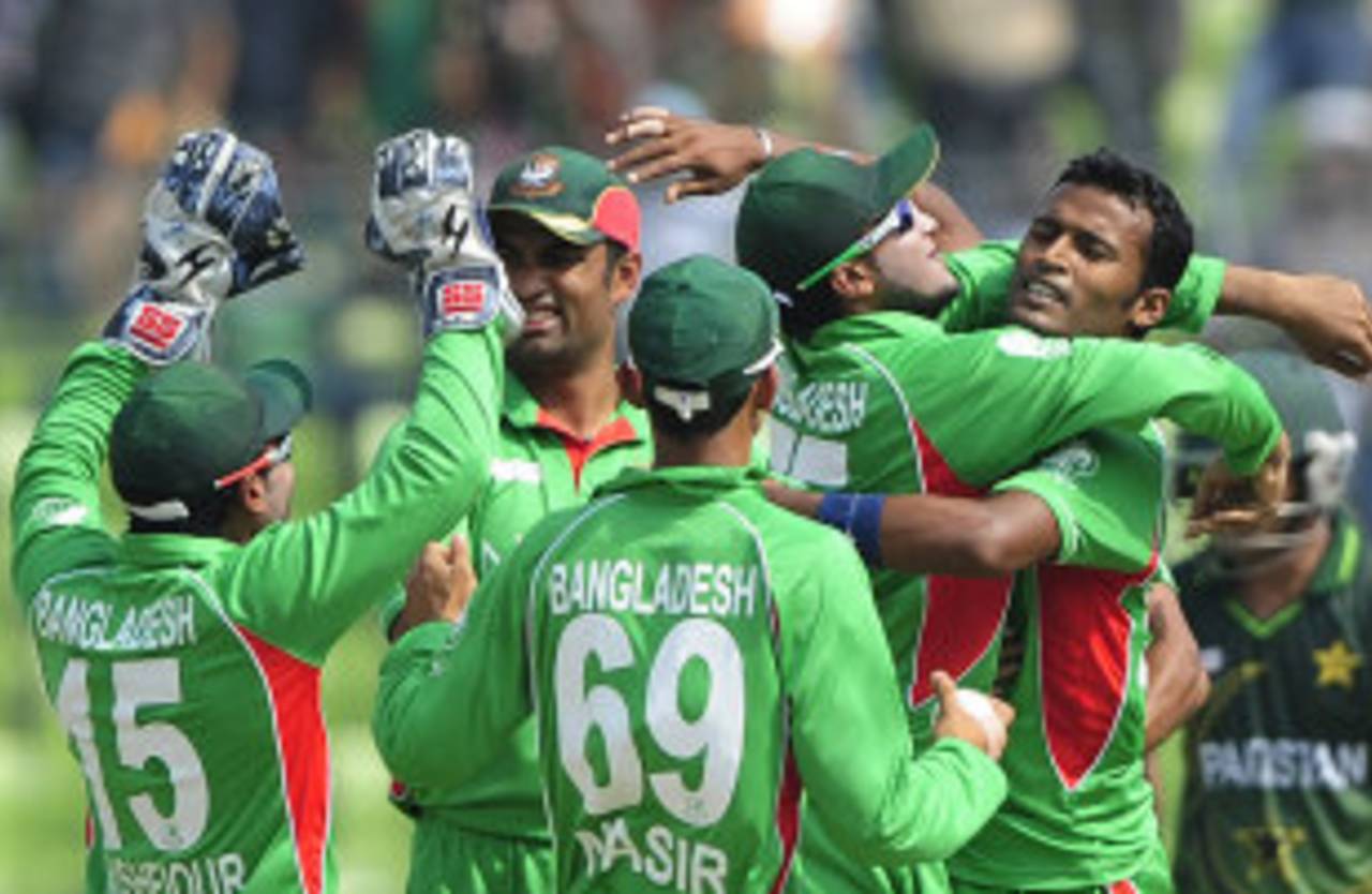 The manner of their celebrations showed how hard Bangladesh fought in the game&nbsp;&nbsp;&bull;&nbsp;&nbsp;AFP