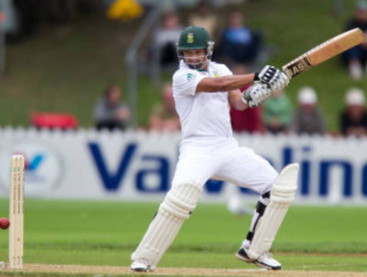 Alviro Petersen plays a cut, New Zealand v South Africa, 3rd Test, Wellington, 2nd day, March 24, 2012