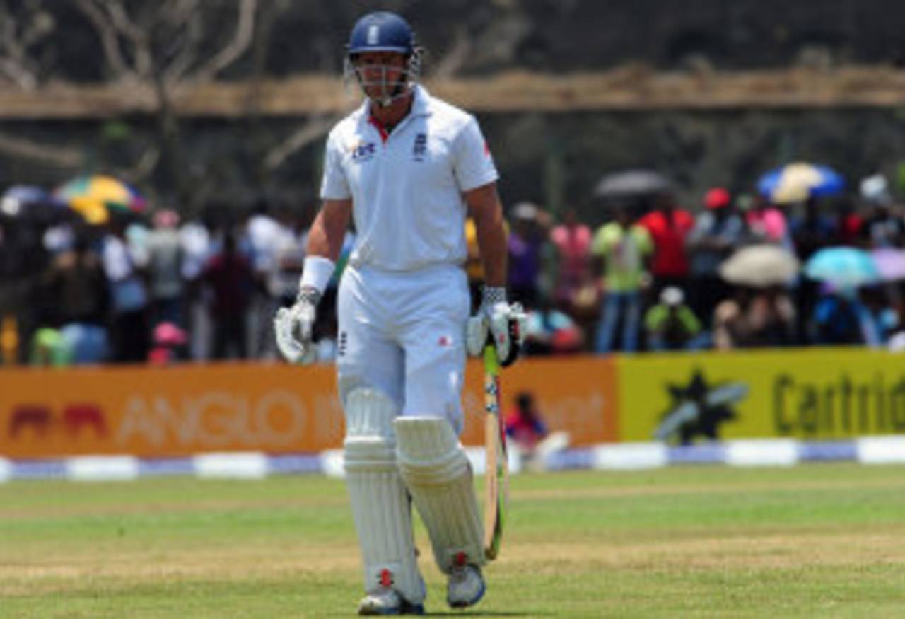 There was another failure for Andrew Strauss, lbw for 26, Sri Lanka v England, 1st Test, Galle, 2nd day, March 27, 2012