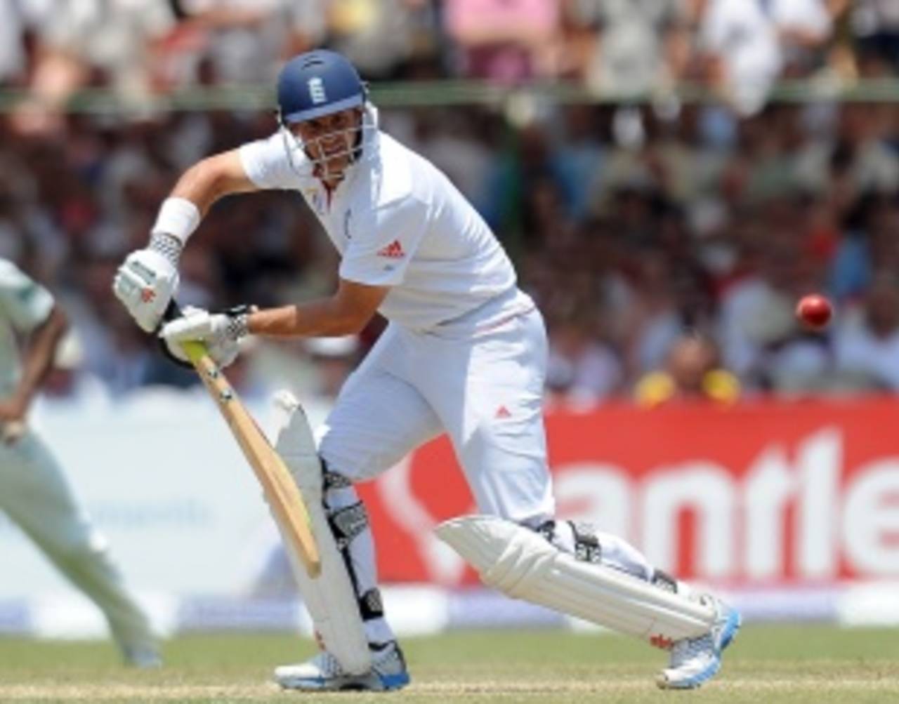 Andrew Strauss plays towards point, Sri Lanka v England, 2nd Test, P Sara Oval, Colombo, 2nd day, April 4, 2012