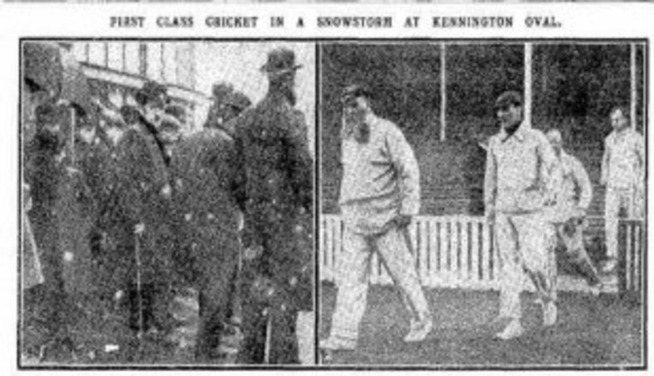 Snow and cold provided the backdrop for WG Grace's final first-class appearance&nbsp;&nbsp;&bull;&nbsp;&nbsp;Daily Mirror