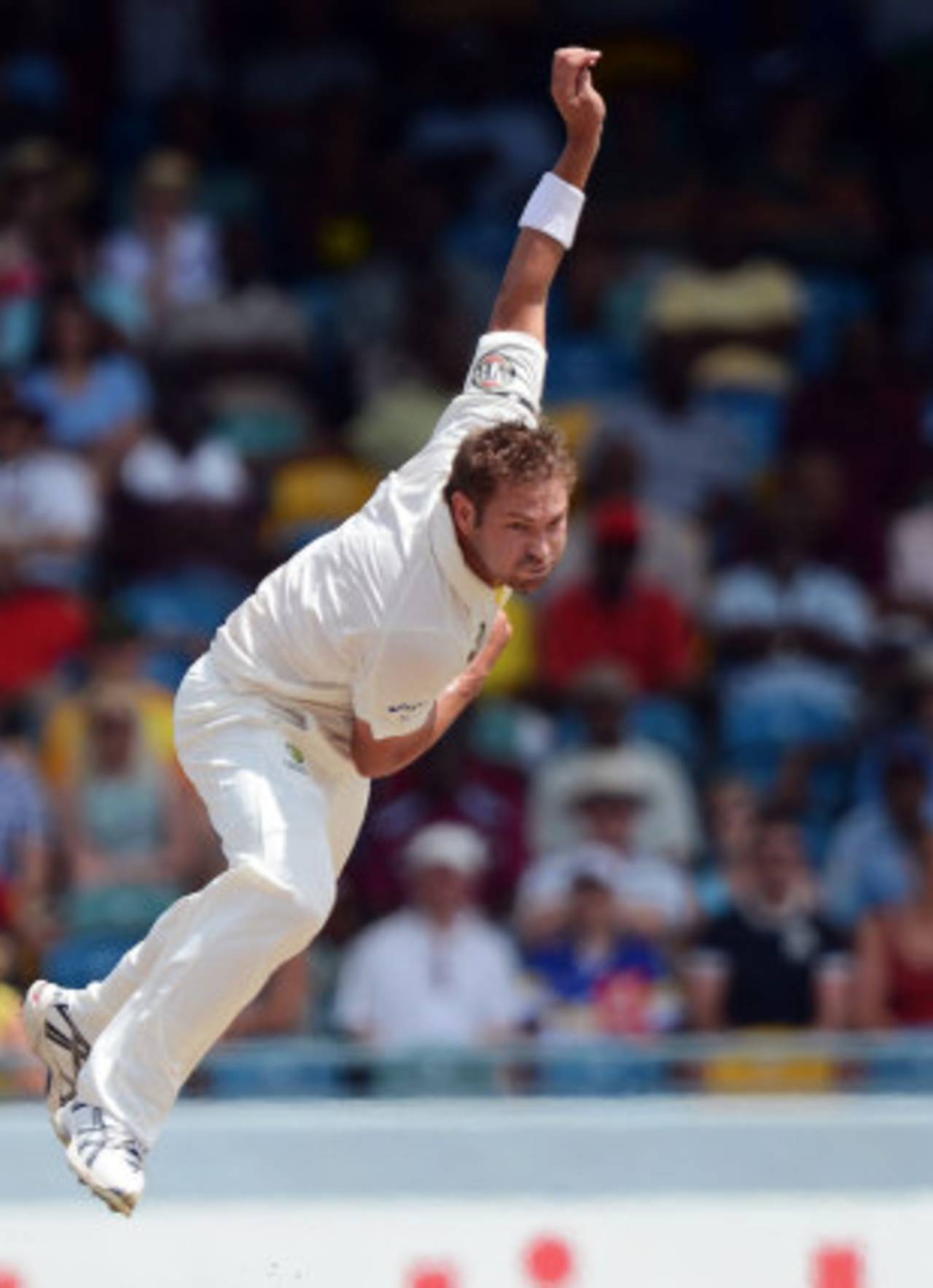Ryan Harris opened the bowling after Australia lost the toss, West Indies v Australia, 1st Test, Barbados, 1st Day, April, 7, 2012