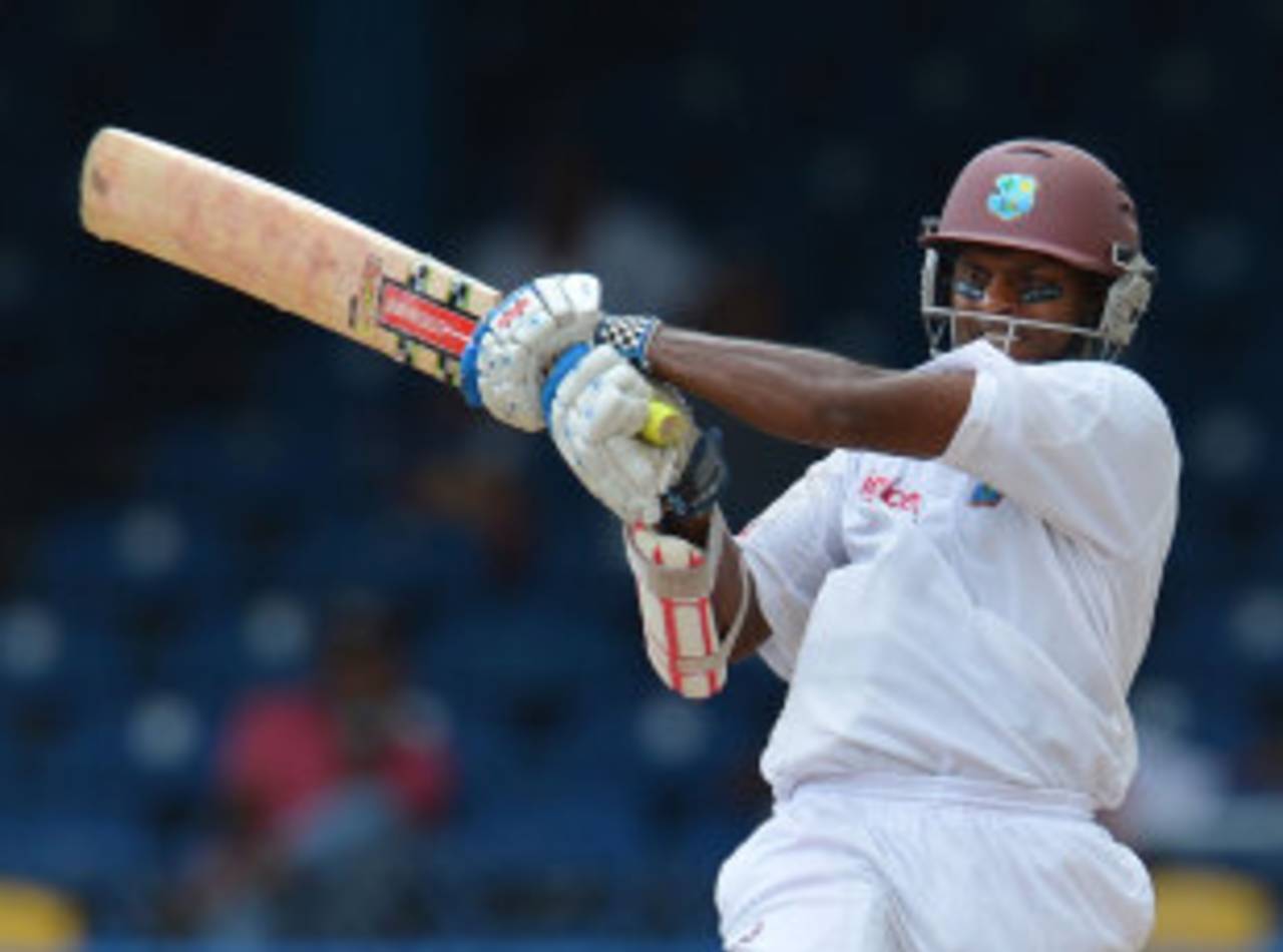 Shivnarine Chanderpaul played another important hand, West Indies v Australia, 2nd Test, Port-of-Spain, April 17, 2012