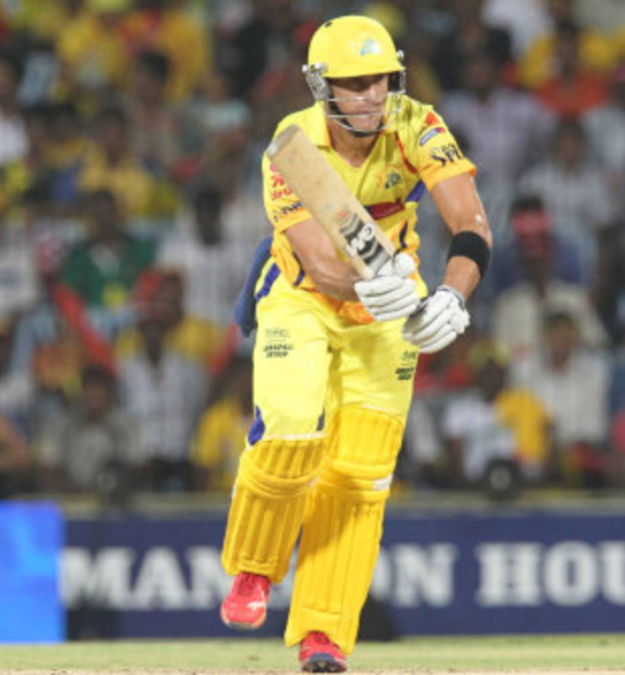 Faf du Plessis works one to the leg side, Chennai Super Kings v Deccan Chargers, IPL, Chennai, May 4, 2012
