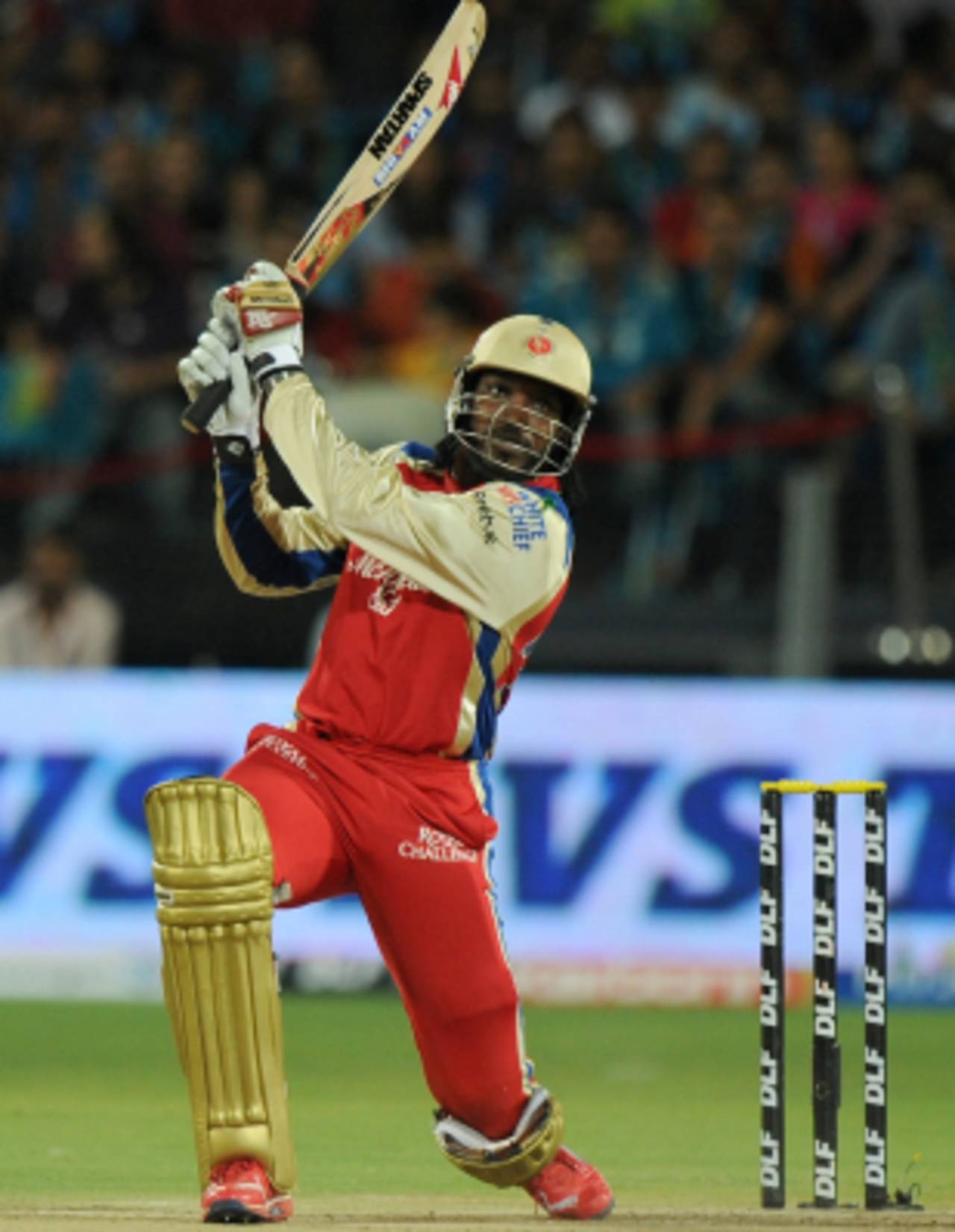 Chris Gayle smashed six sixes in his half-century, Pune Warriors v Royal Challengers Bangalore, IPL, Pune, May 11, 2012