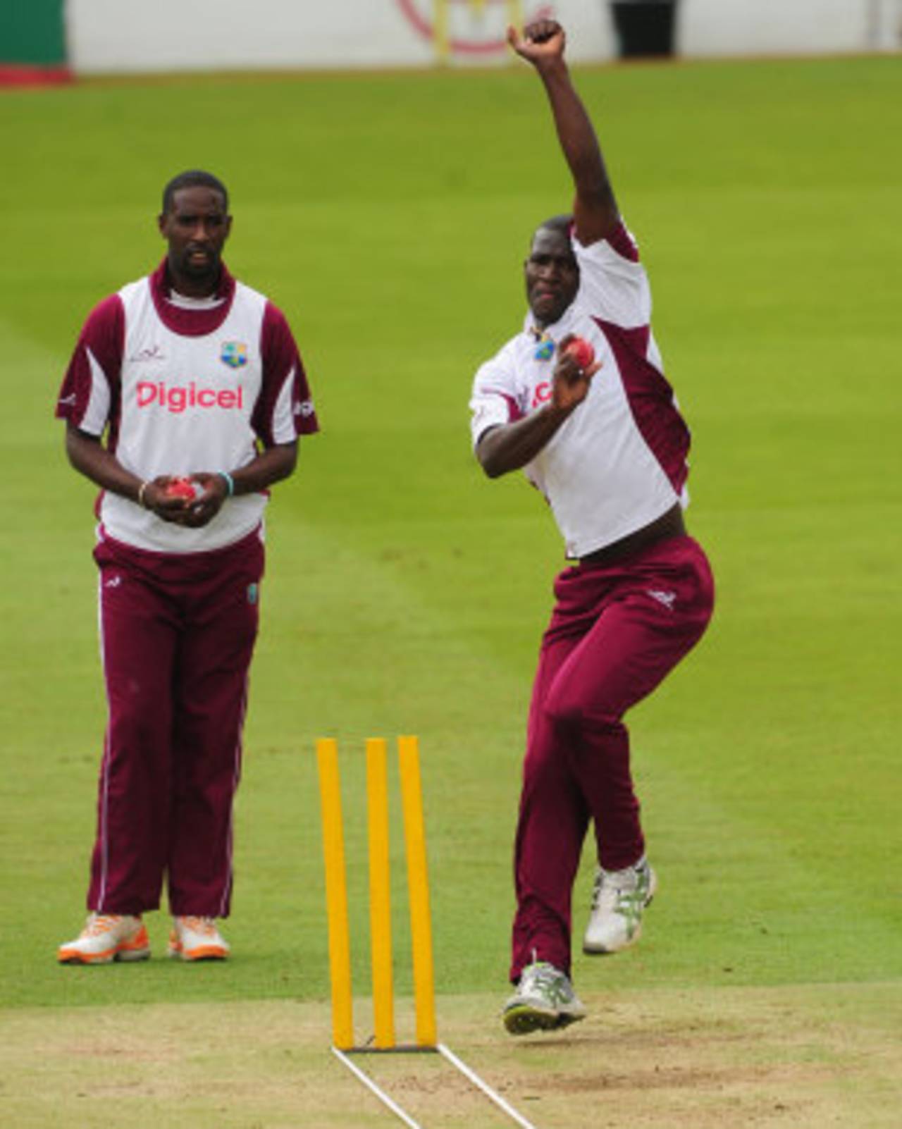 Darren Sammy goes through his paces ahead of the first Test, Lord's, May 16, 2012