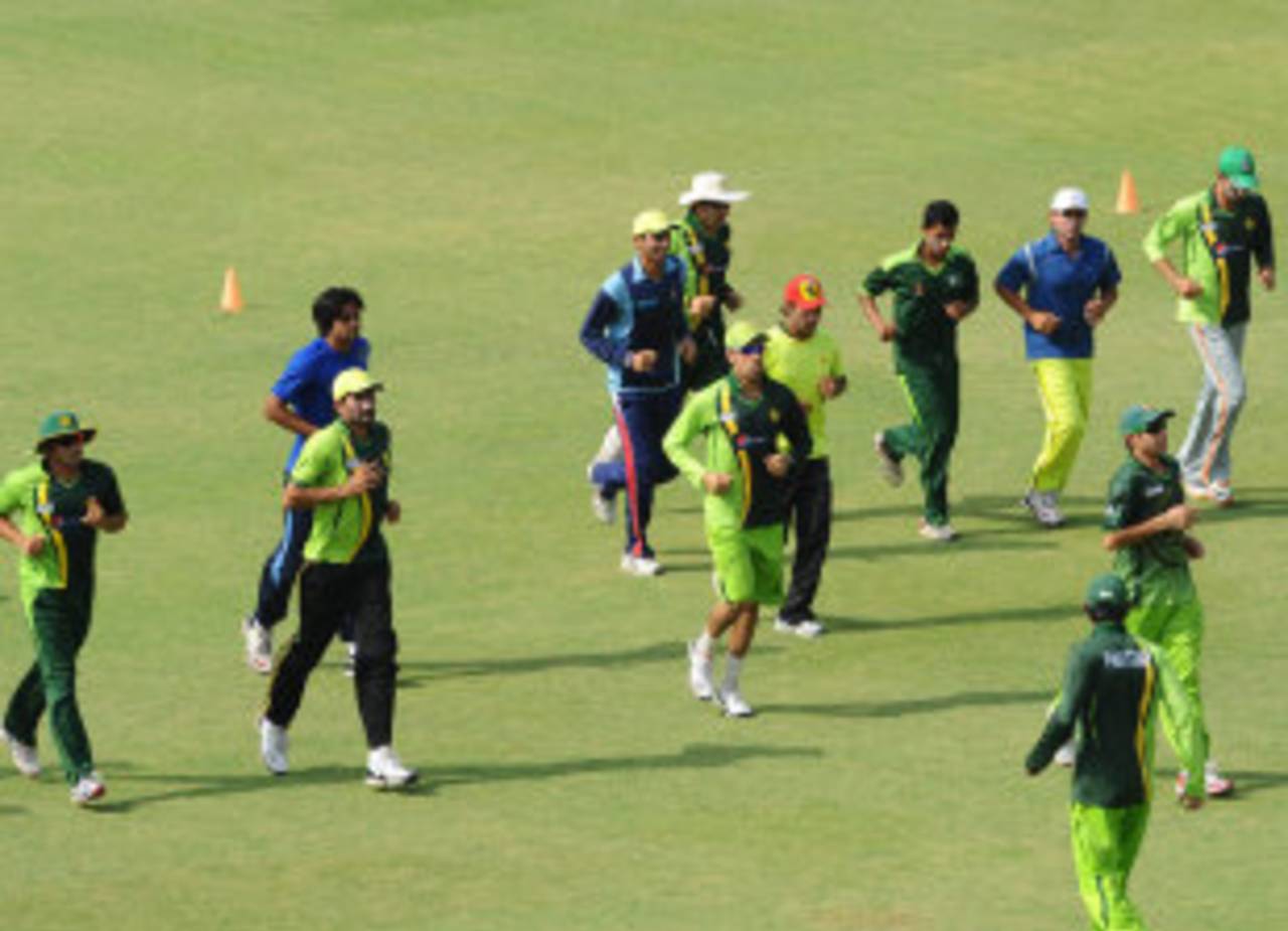 Pakistan's players train on the first day of a two-week conditioning camp&nbsp;&nbsp;&bull;&nbsp;&nbsp;AFP
