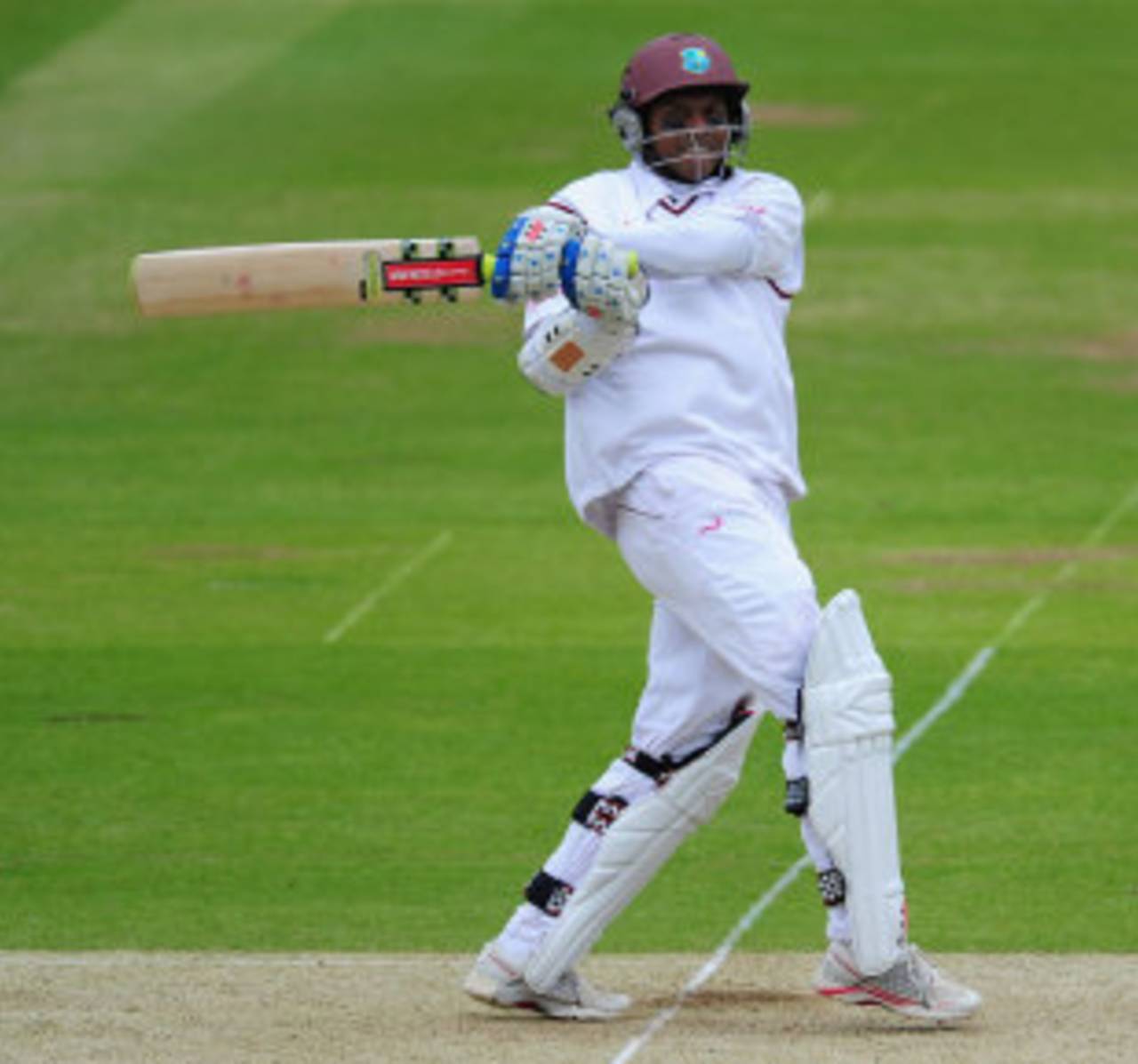 Shivnarine Chanderpaul scored 87 not out but was involved in two controversial incidents&nbsp;&nbsp;&bull;&nbsp;&nbsp;Getty Images