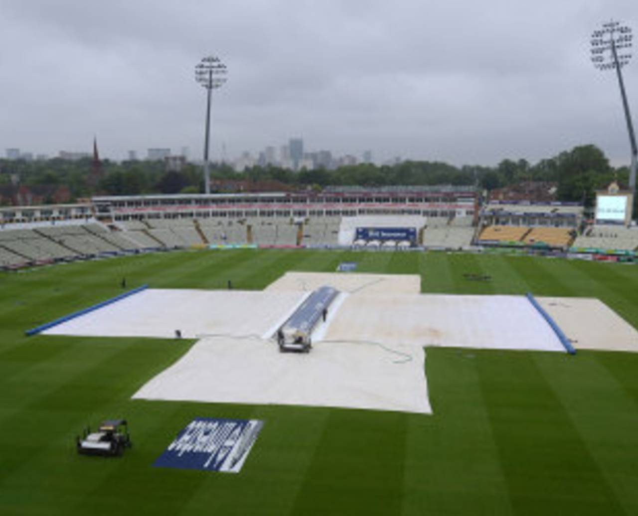 It was a damp morning in Birmingham, England v West Indies, 3rd Test, Edgbaston, 1st day, June 7, 2012