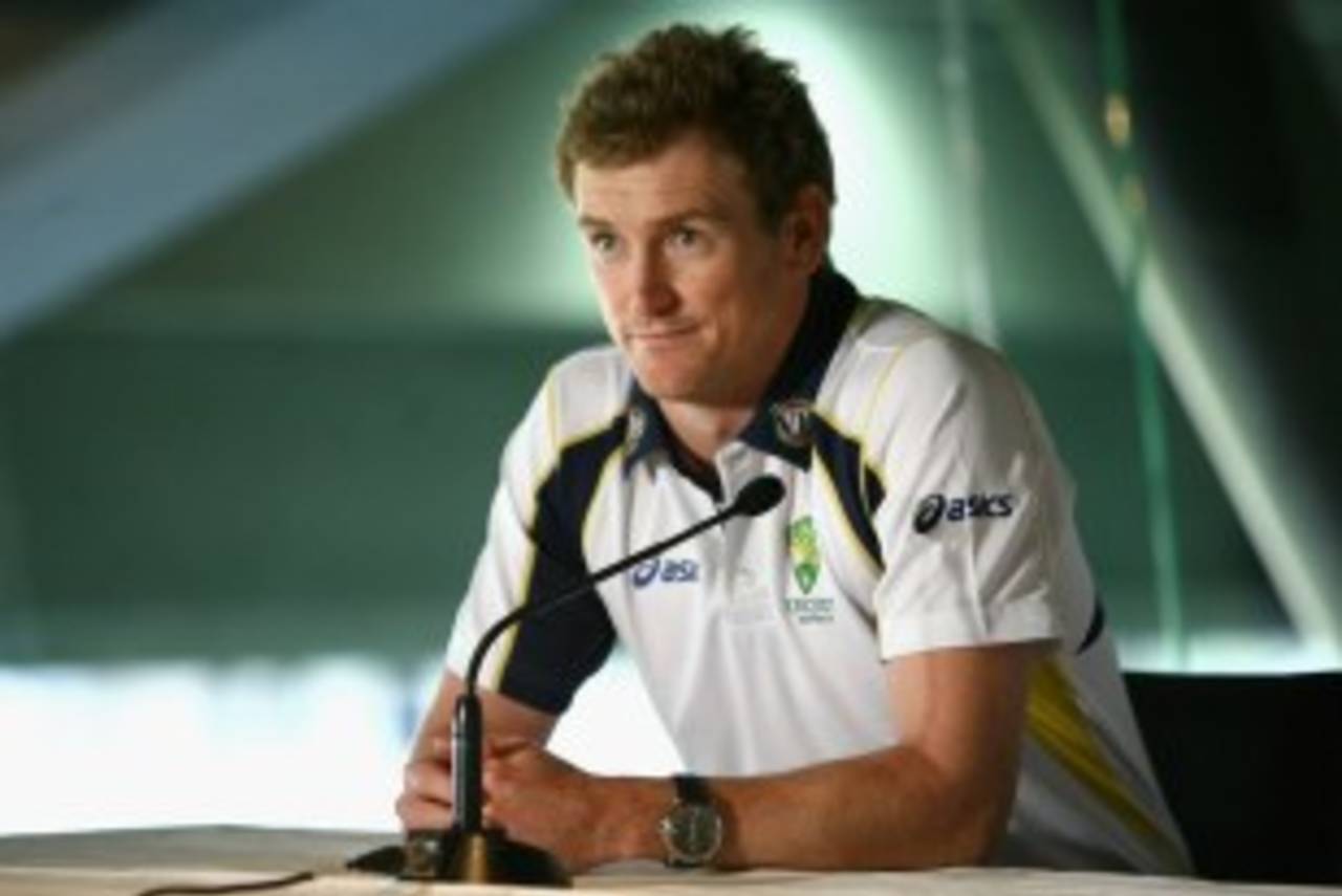 George Bailey at a press conference in Melbourne, June 13, 2012