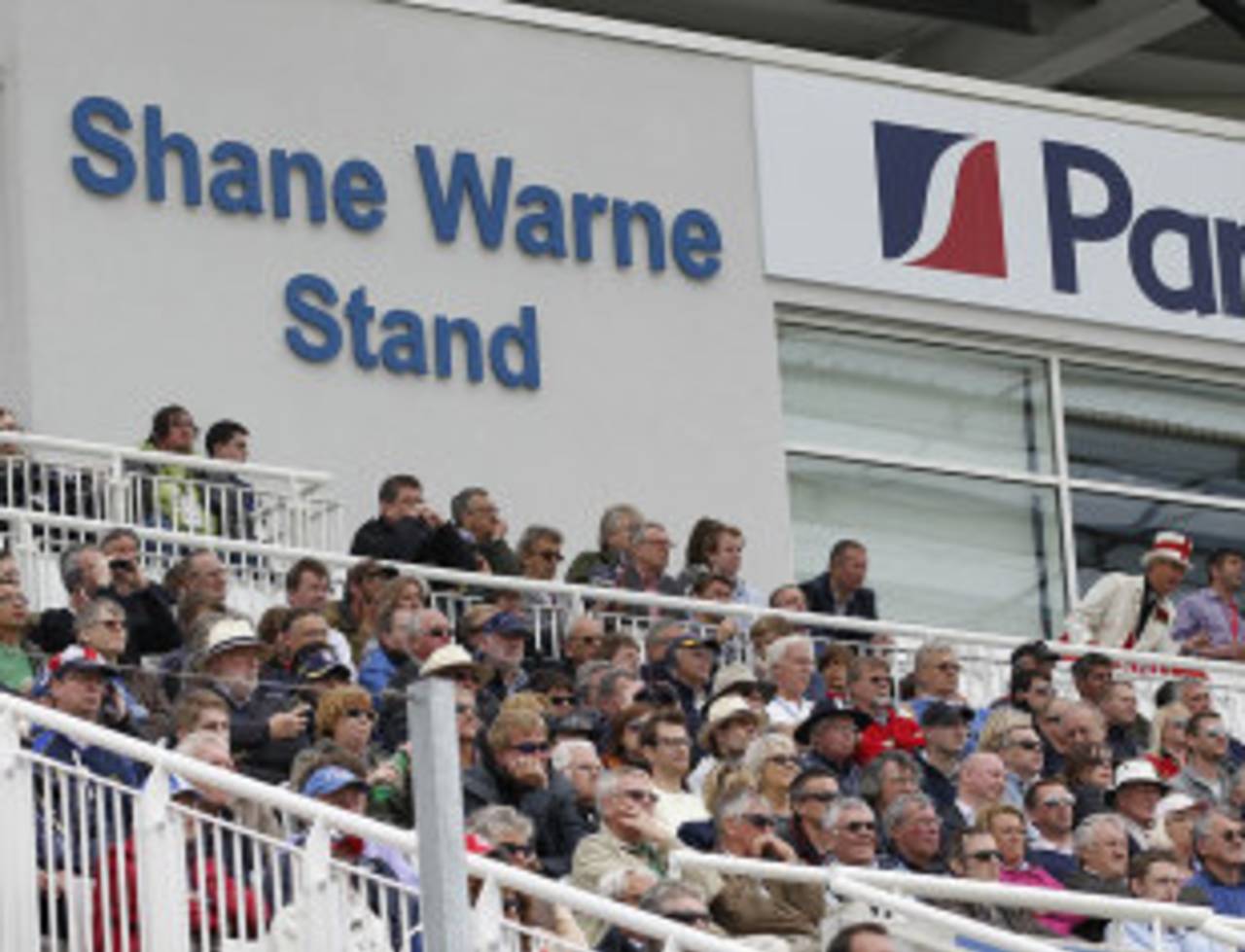 The Shane Warne Stand was officially opened, England v West Indies, 1st ODI, West End, June 16, 2012