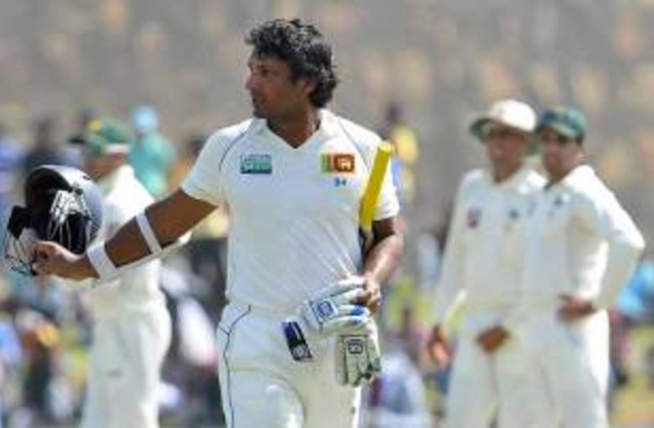 Kumar Sangakkara was caught at extra cover, Sri Lanka v Pakistan, 1st Test, Galle, 3rd day, June 24, 2012