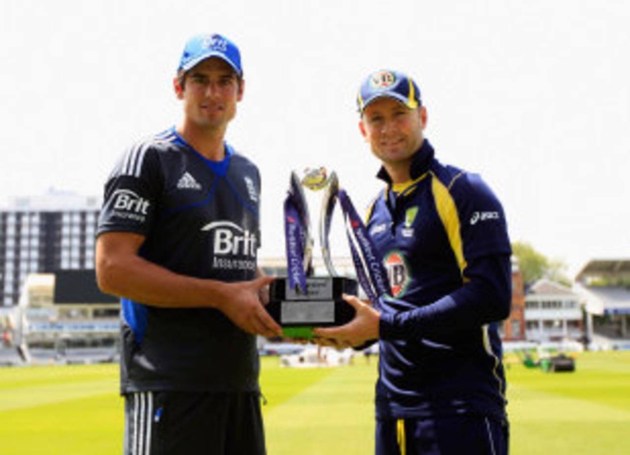 Alastair Cook and Michael Clarke will meet for the first time as opposing captains&nbsp;&nbsp;&bull;&nbsp;&nbsp;Getty Images