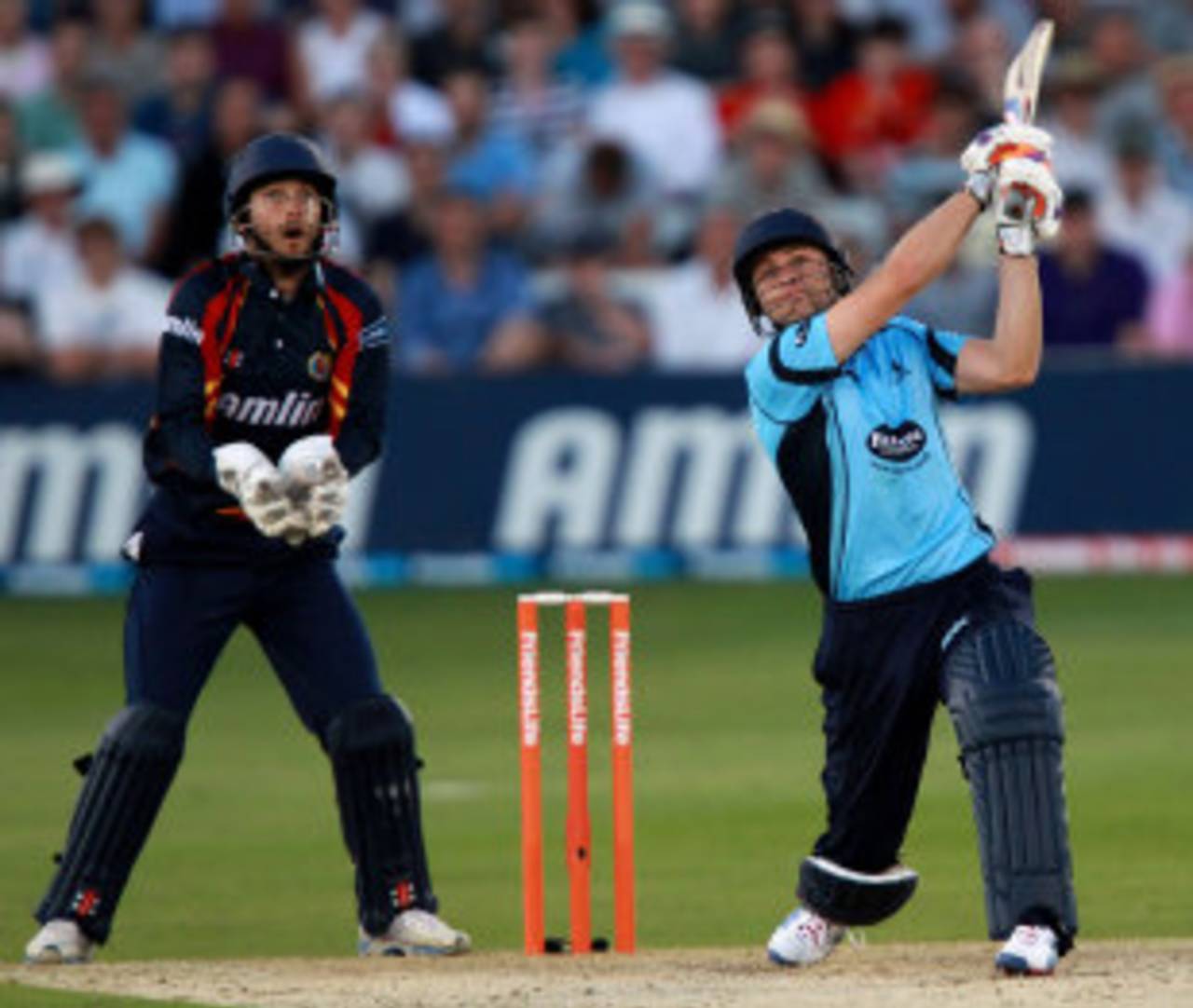 Luke Wright hits out during his innings of 46, Essex v Sussex, FLt20 South Group, June 28, 2012