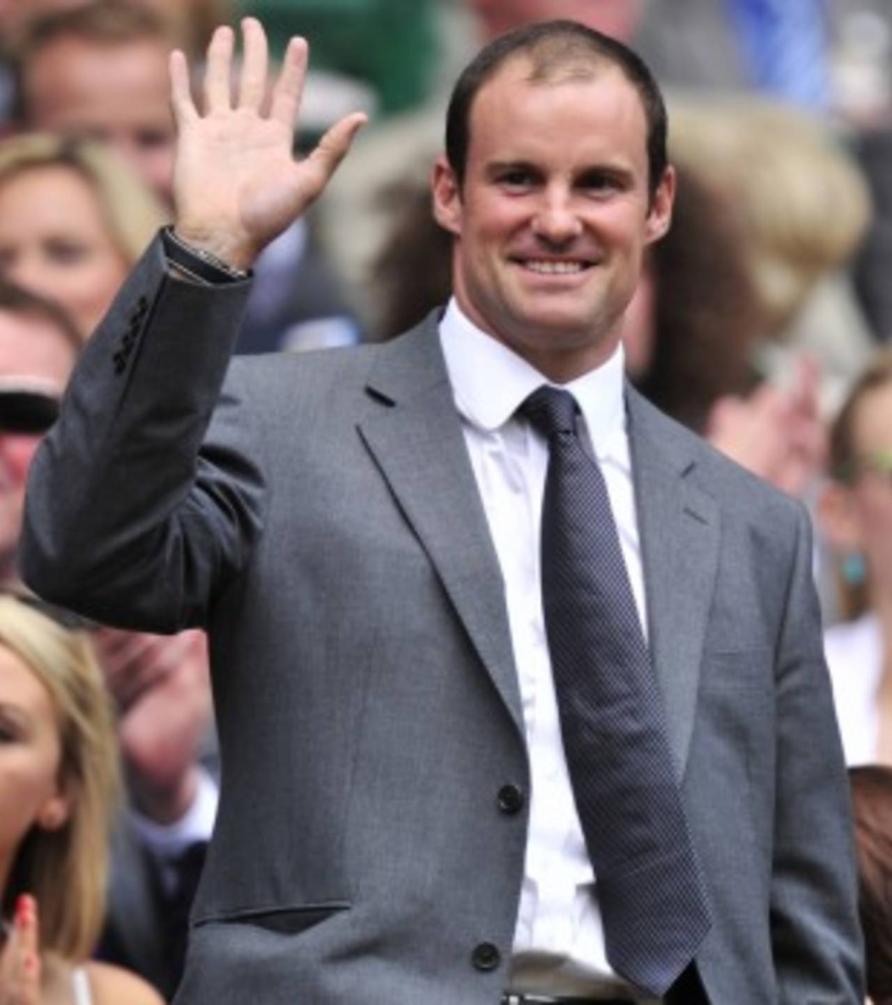 Andrew Strauss in the Royal Box at Wimbledon, London, June 30, 2012