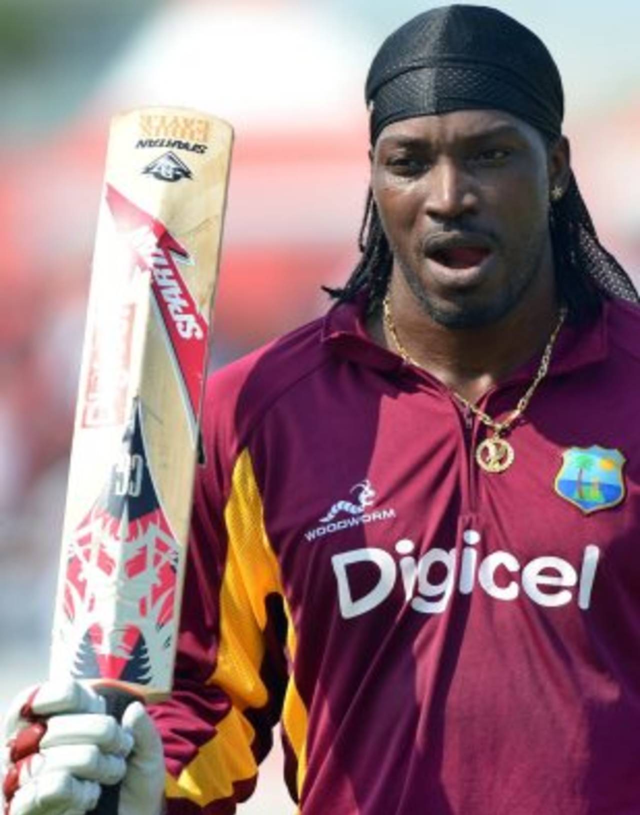 Chris Gayle was Man of the Match, West Indies v New Zealand, 1st Twenty20, Florida, June 30, 2012