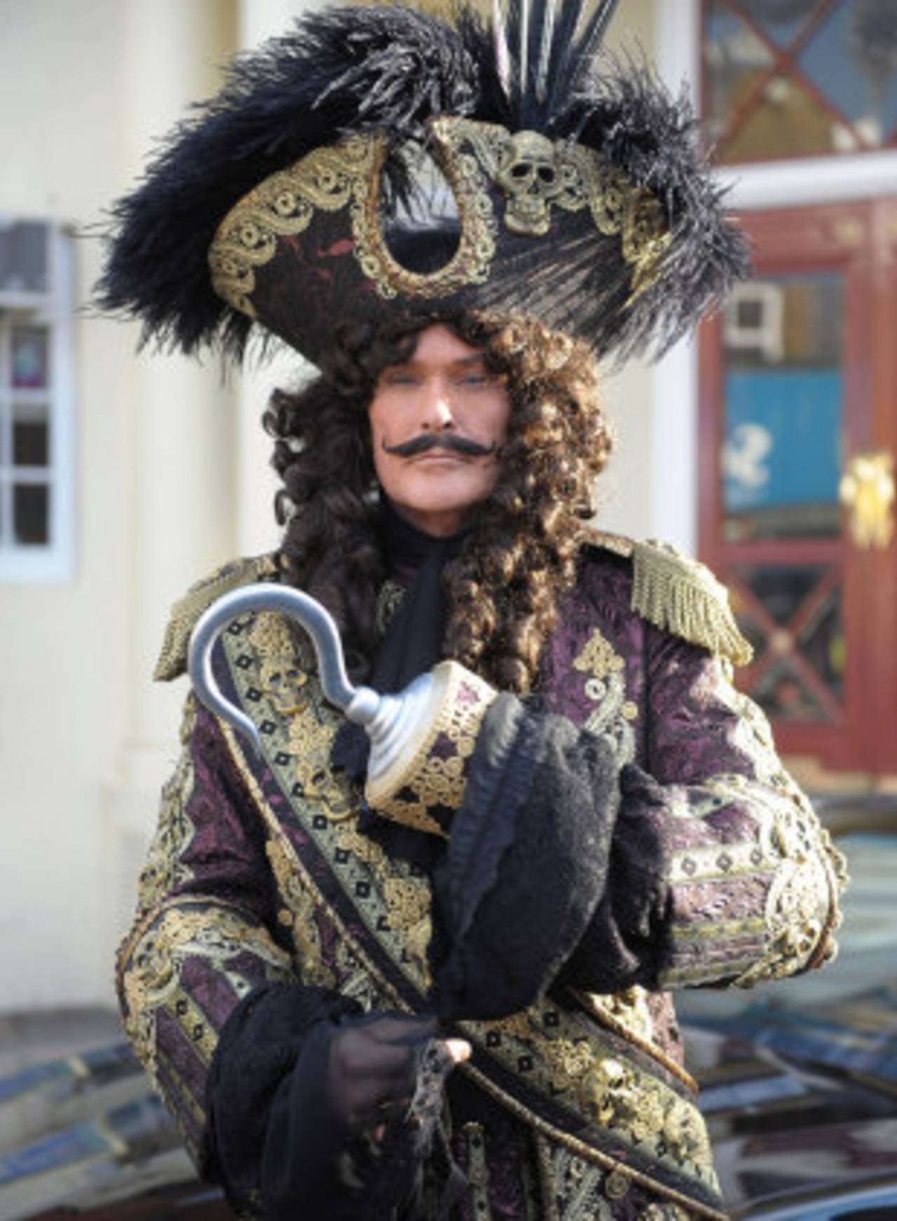 David Hasselhoff dressed as Captain Hook, London, December 9, 2010