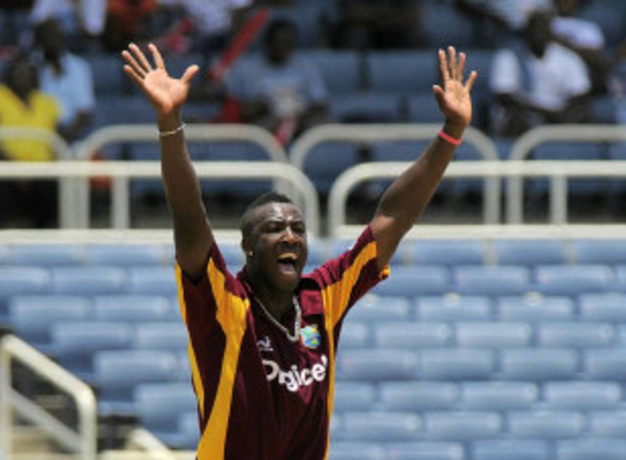 Andre Russell picked up a four-for, West Indies v New Zealand, 1st ODI, Kingston, July 5, 2012