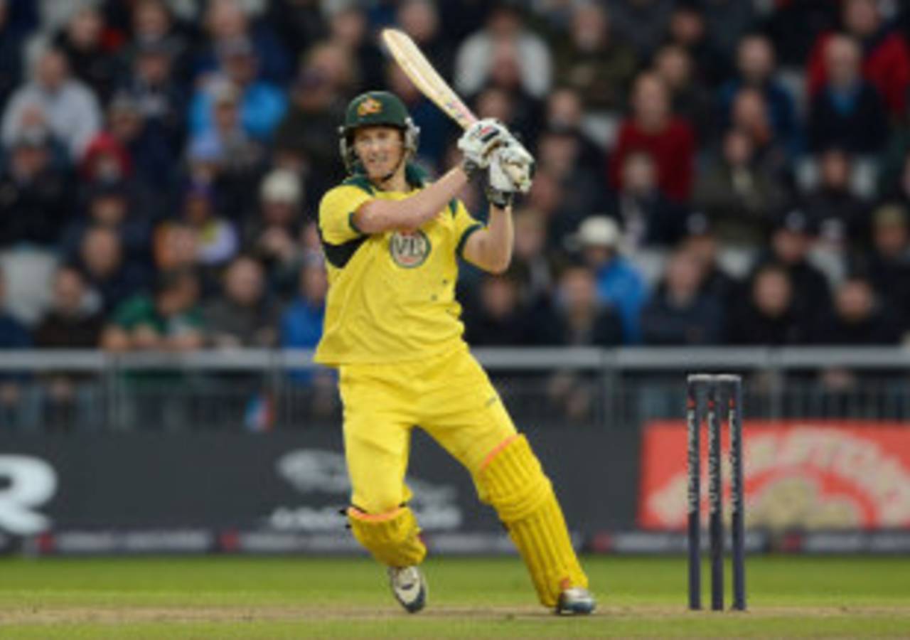 George Bailey's unbeaten 46 helped Australia to a respectable total, England v Australia, 5th ODI, Old Trafford, July 10, 2012