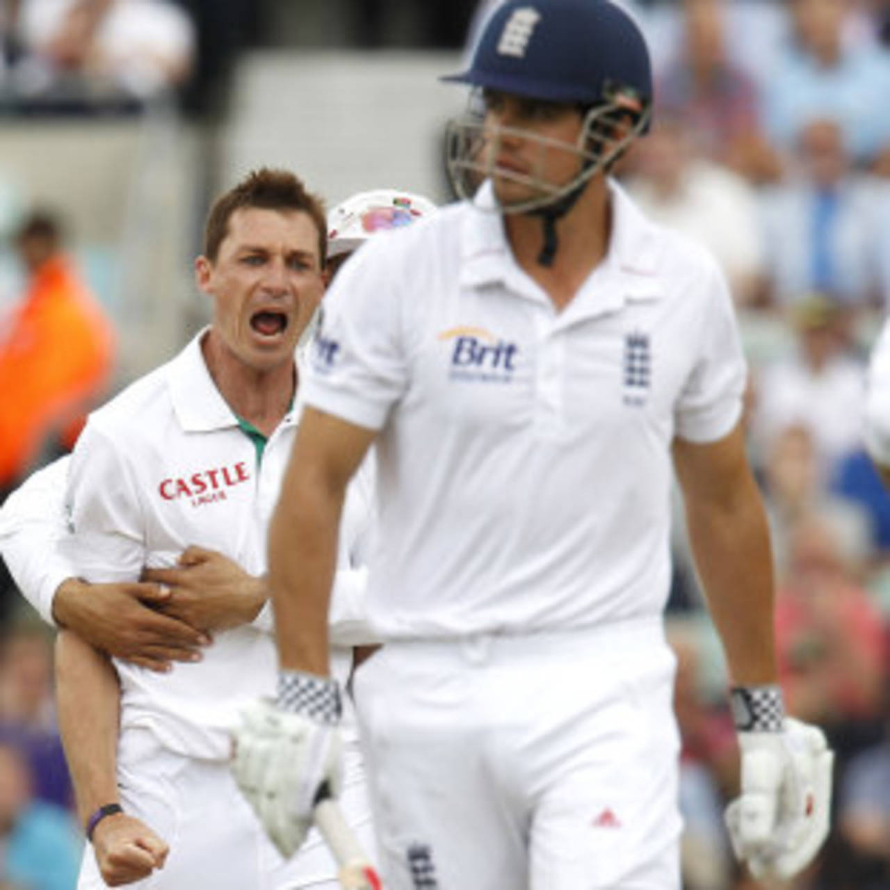 Dale Steyn had Alastair Cook dragging on, England v South Africa, 1st Investec Test, The Oval,  2nd day, July 20, 2012