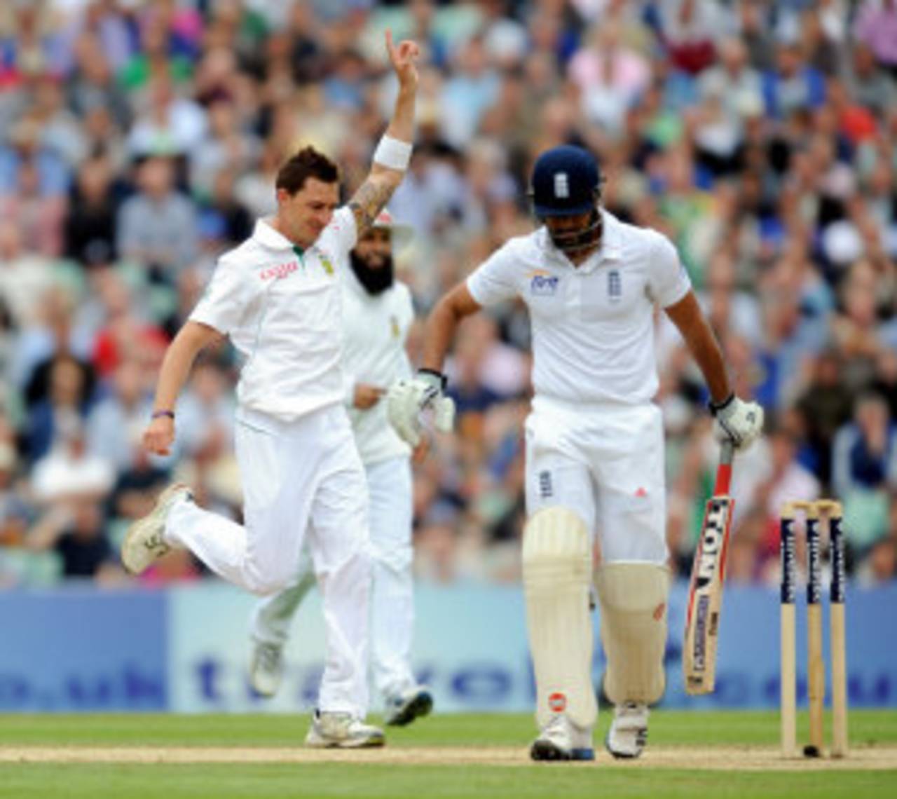 Dale Steyn had Ravi Bopara caught behind for a duck, England v South Africa, 1st Investec Test, The Oval,  2nd day, July 20, 2012