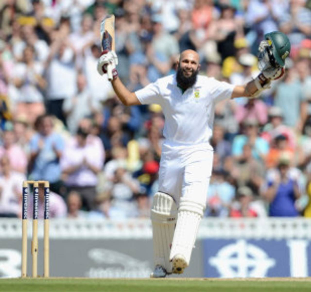 Hashim Amla brought up his second Test double century, England v South Africa, 1st Investec Test, The Oval, 4th day, July, 22, 2012
