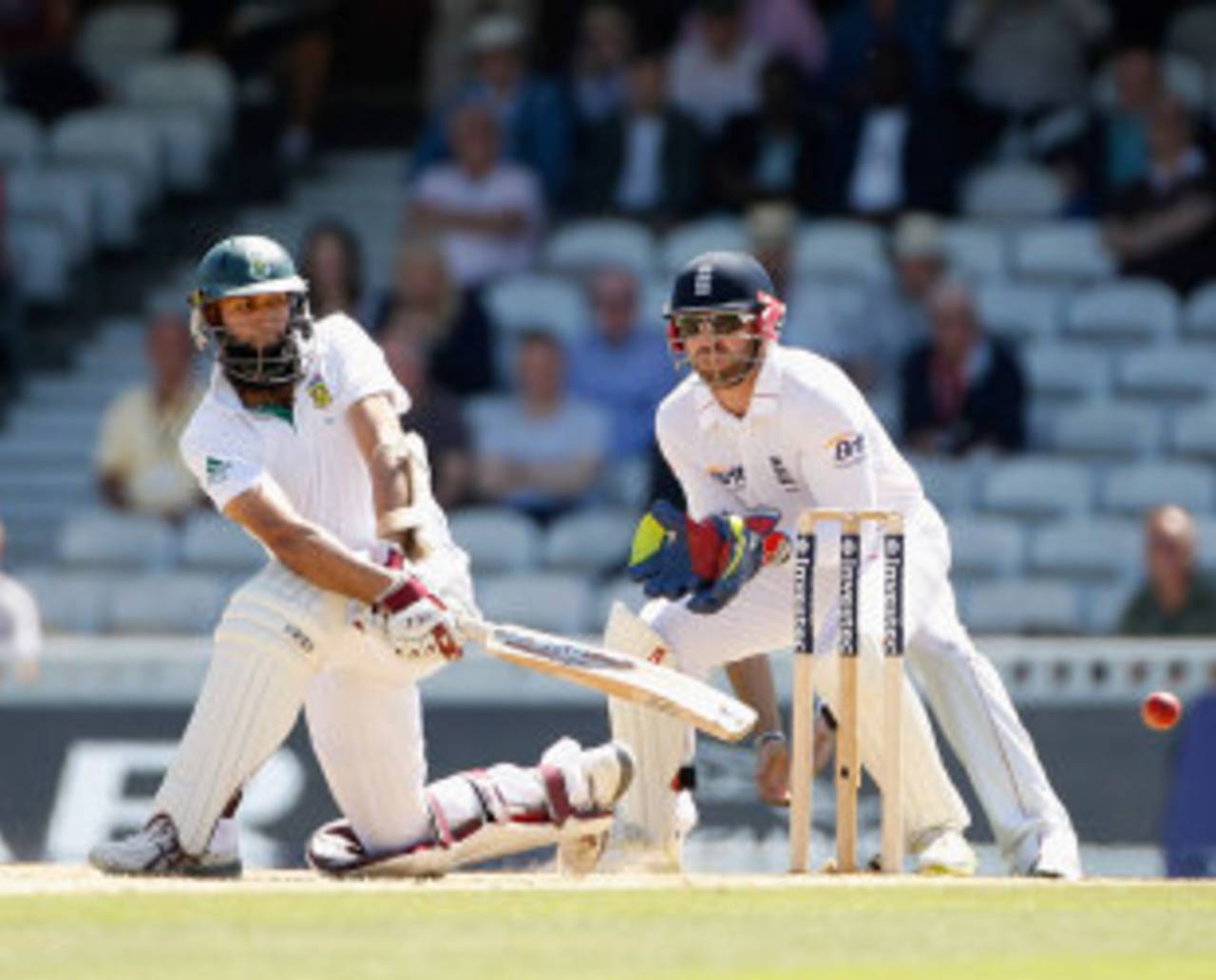 Hashim Amla sweeps during his record-breaking innings, England v South Africa, 1st Investec Test, The Oval, 4th day, July, 22, 2012