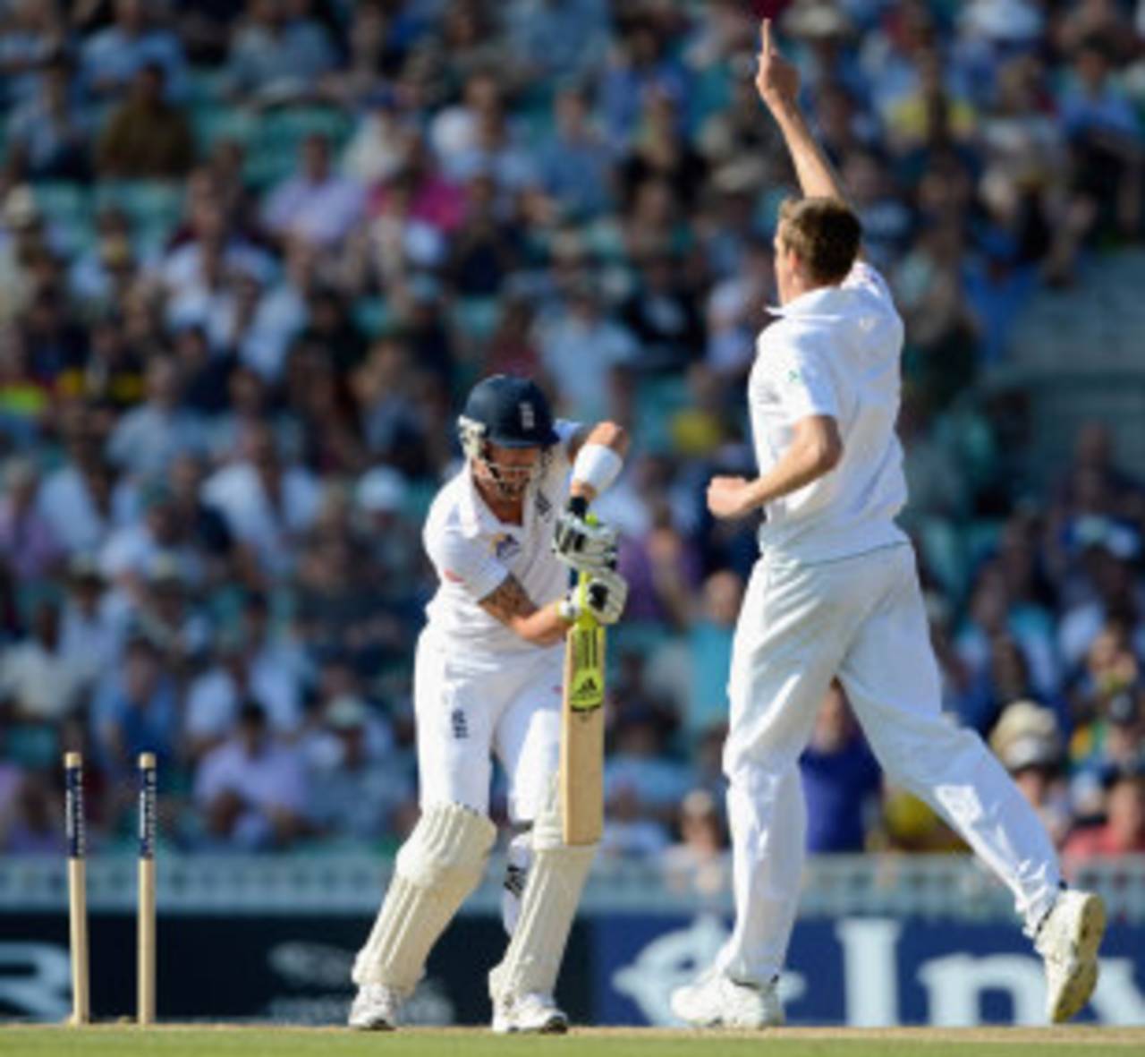 Not in picture: the small dog Morkel flung at Pietersen's stumps to dislodge them&nbsp;&nbsp;&bull;&nbsp;&nbsp;Getty Images