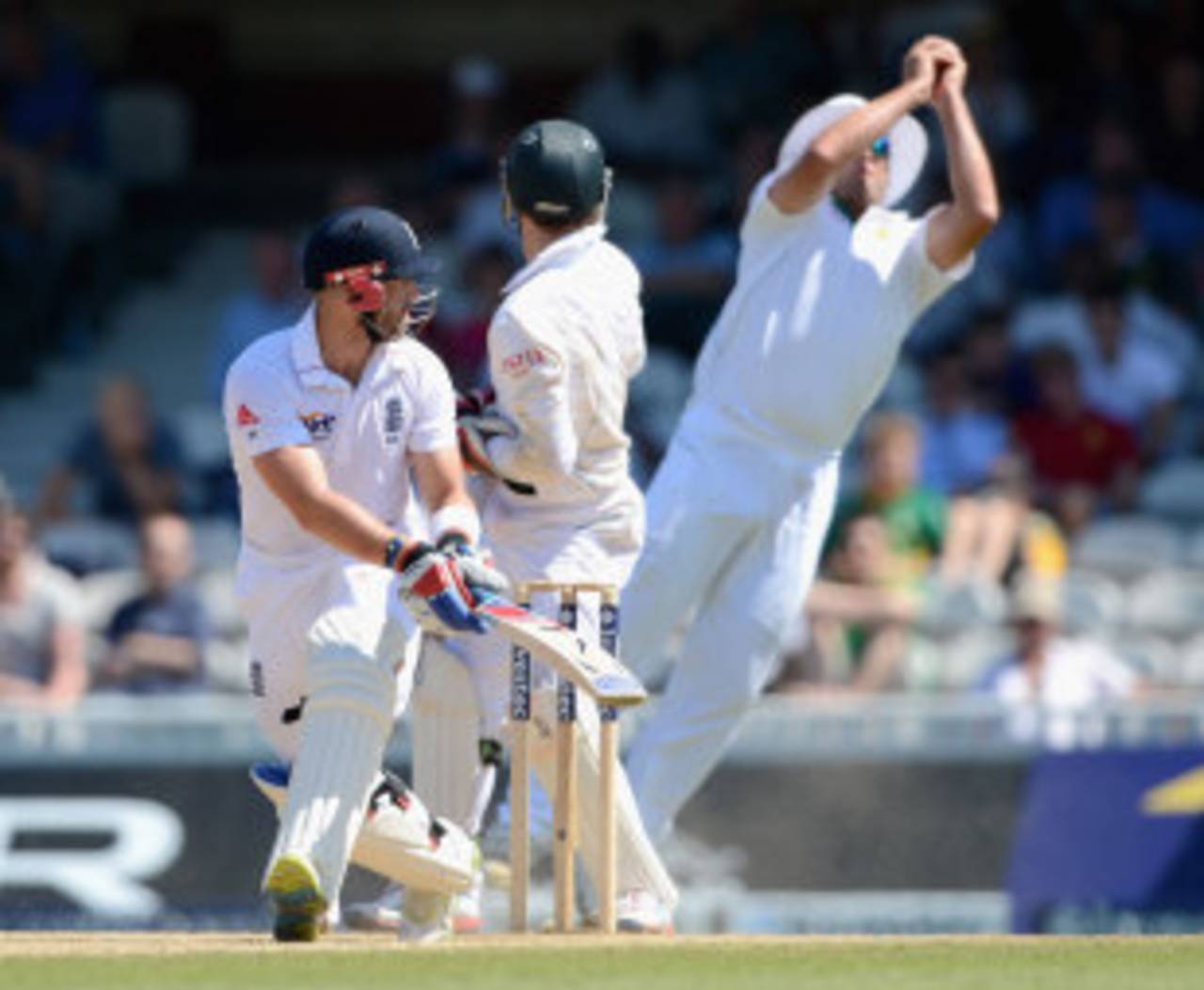 Matt Prior top-edged a sweep to slip, England v South Africa, 1st Test, The Oval, 5th Day, July, 23, 2012