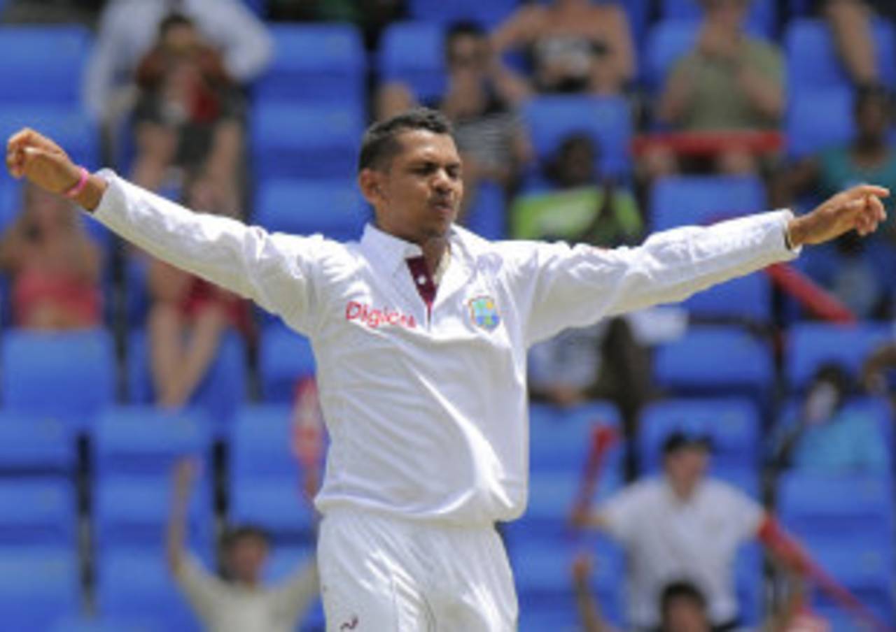 Sunil Narine only has 15 wickets from five Test, but 12 of them came against New Zealand&nbsp;&nbsp;&bull;&nbsp;&nbsp;DigicelCricket.com/Brooks LaTouche Photography