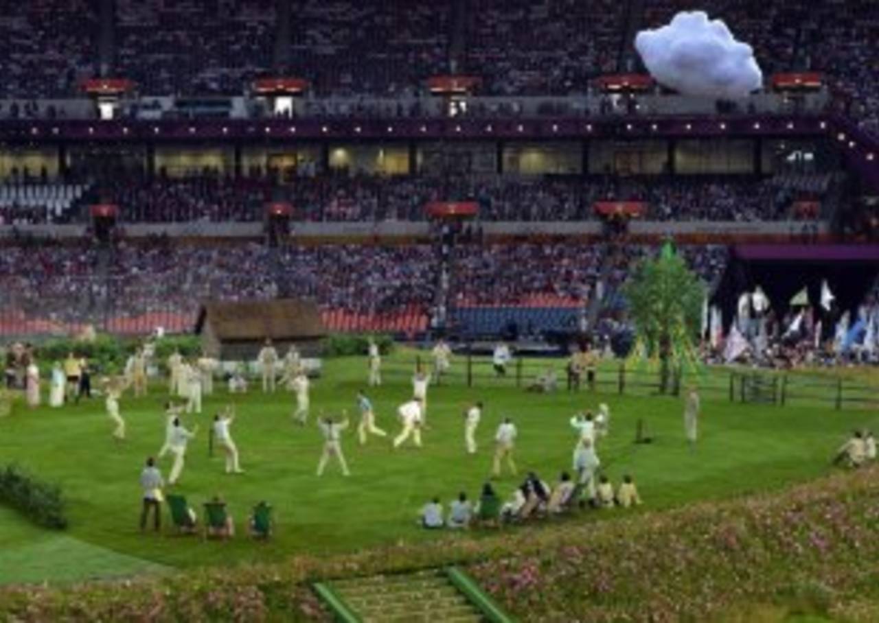 Cricket at the opening ceremony of the 2012 London Olympics, London, July 27, 2012