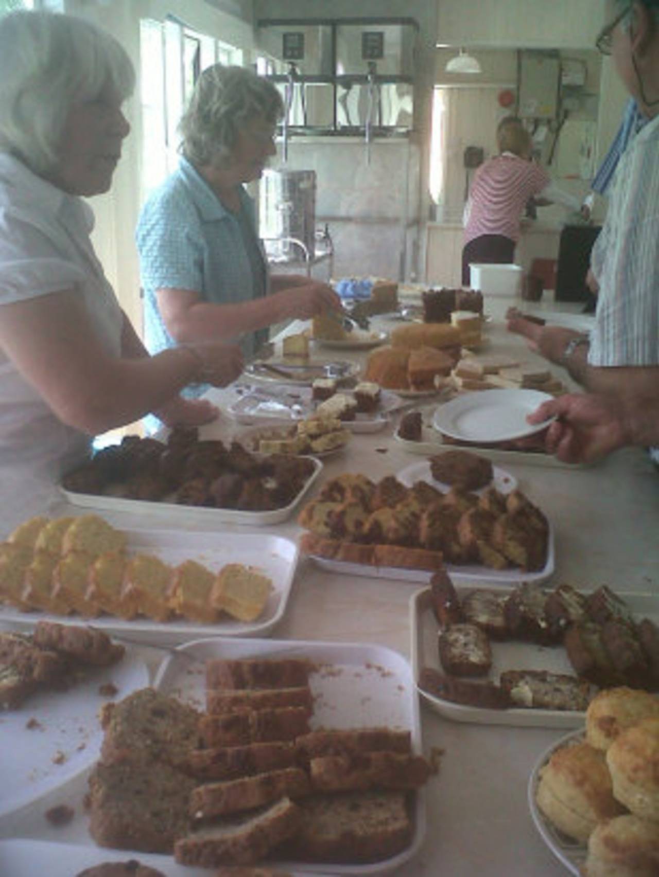 Tea time in the Ladies' Pavilion at New Road, Worcestershire v South Africans, Tour match, July 27, 2012