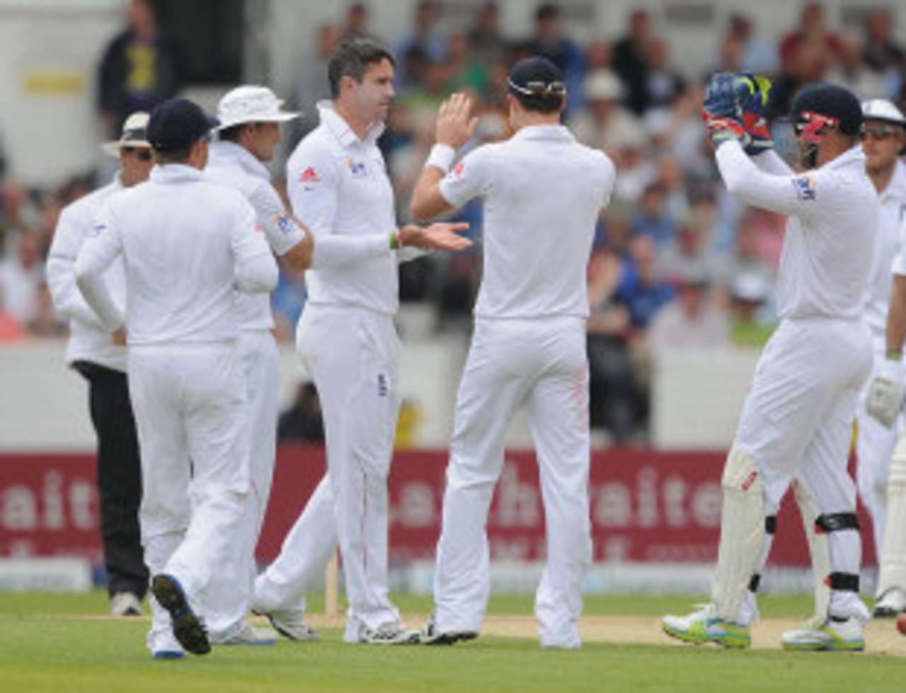 Kevin Pietersen is congratulated by his England team-mates - but relationships have become strained&nbsp;&nbsp;&bull;&nbsp;&nbsp;PA Photos