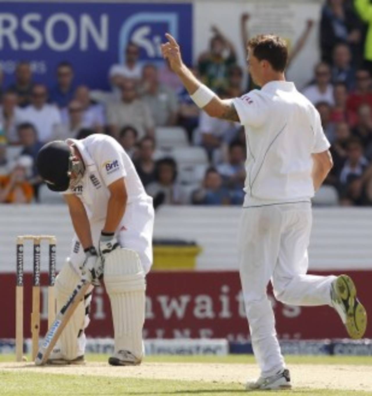 What have I done? Jonathan Trott could not believe the shot he played&nbsp;&nbsp;&bull;&nbsp;&nbsp;Getty Images