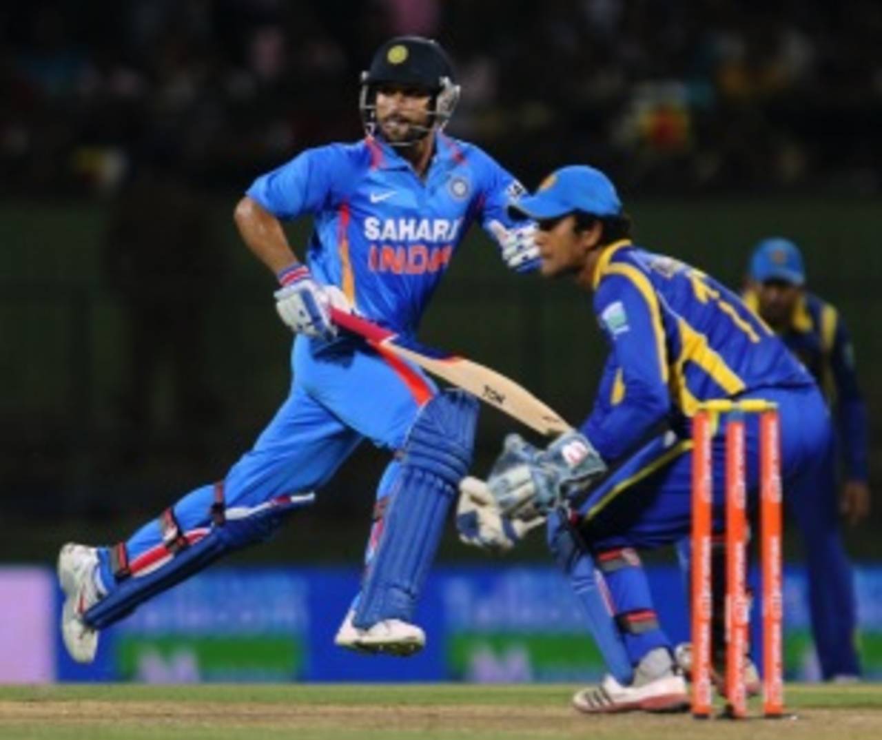 Virat Kohli runs between the wickets, Sri Lanka v India, Only T20I, Pallekele, August 7, 2012