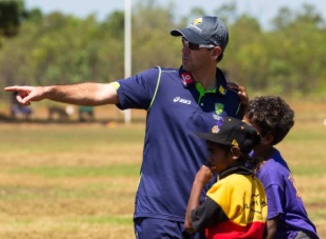 Ricky Ponting during a trip to the Tiwi Islands, August 10, 2012