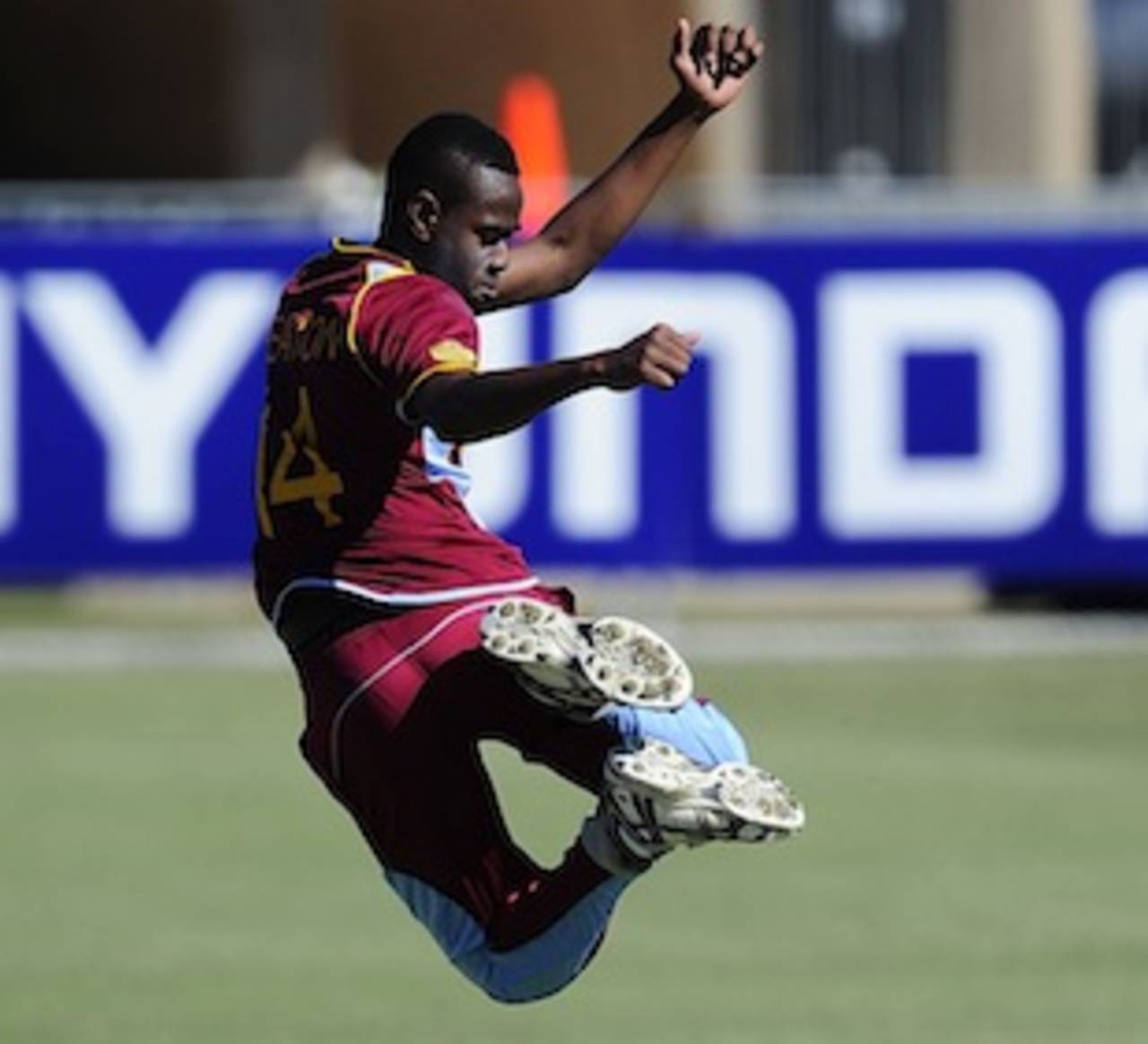 Ronsford Beaton has set the pace for the West Indies team, reaching speeds of up to 145 kph&nbsp;&nbsp;&bull;&nbsp;&nbsp;ICC/Getty