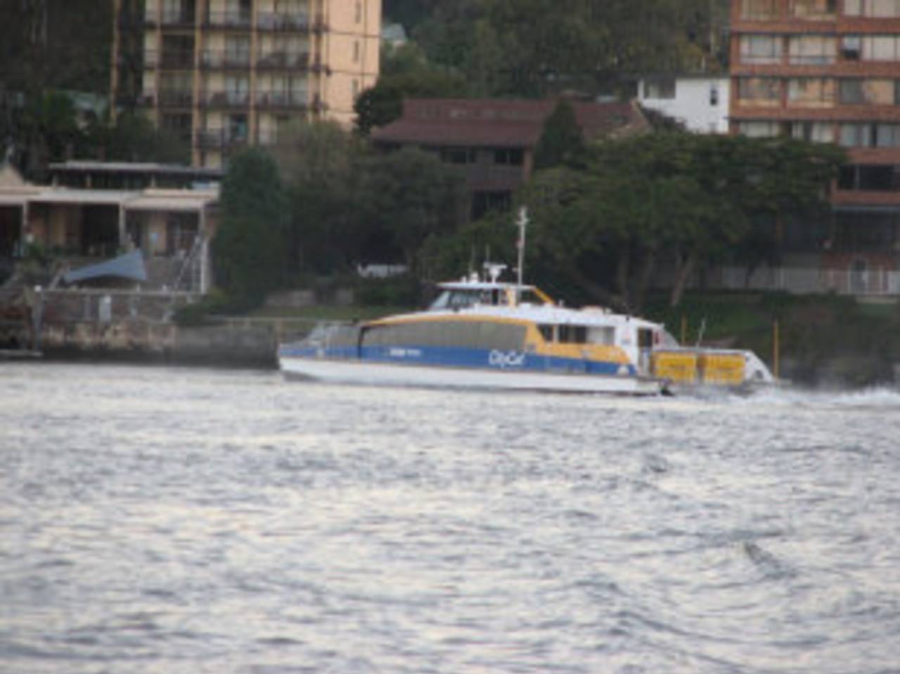 The City Cat, a catamaran ferry on the Brisbane River, August 8, 2012