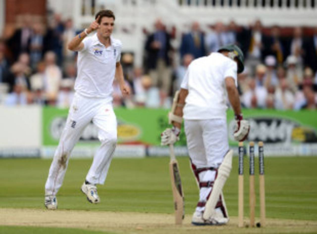 Steven Finn bowled Hashim Amla through the gate, England v South Africa, 3rd Investec Test, Lord's, 1st day, August 16, 2012