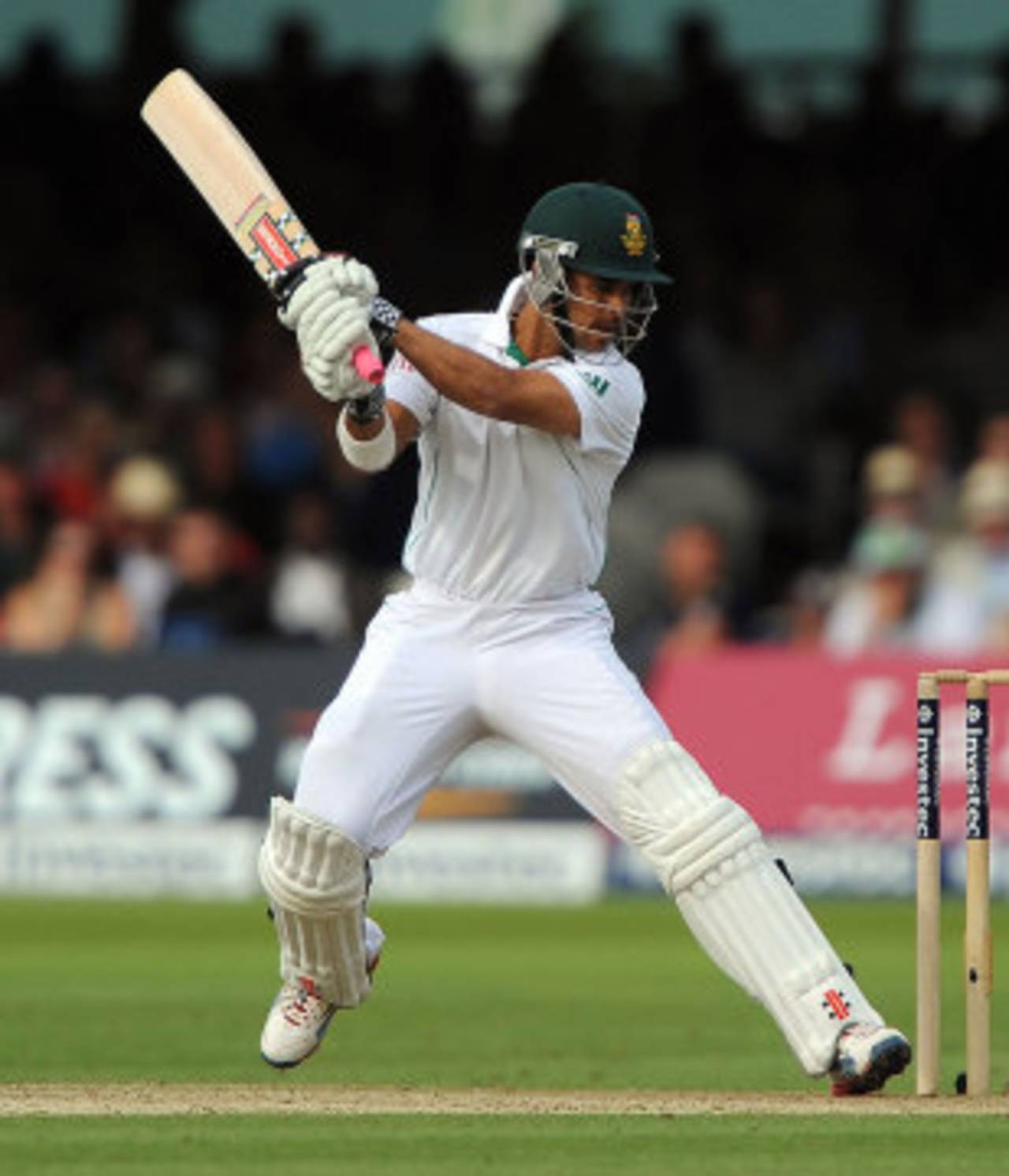 JP Duminy goes through the off side, England v South Africa, 3rd Investec Test, Lord's, 1st day, August 16, 2012