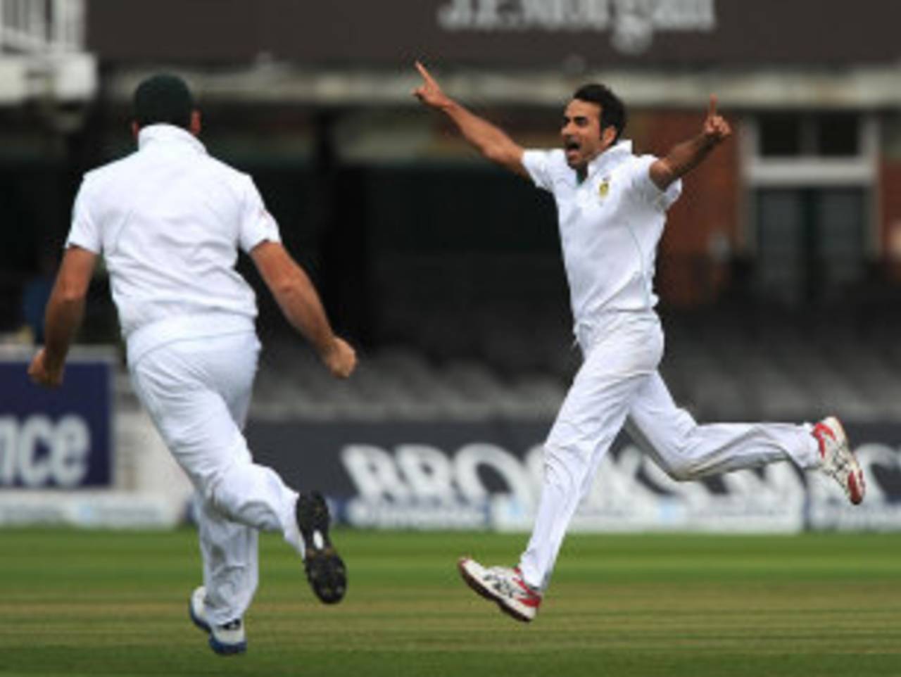 Imran Tahir charged off in his trademark celebration after bowling Jonny Bairstow&nbsp;&nbsp;&bull;&nbsp;&nbsp;PA Photos