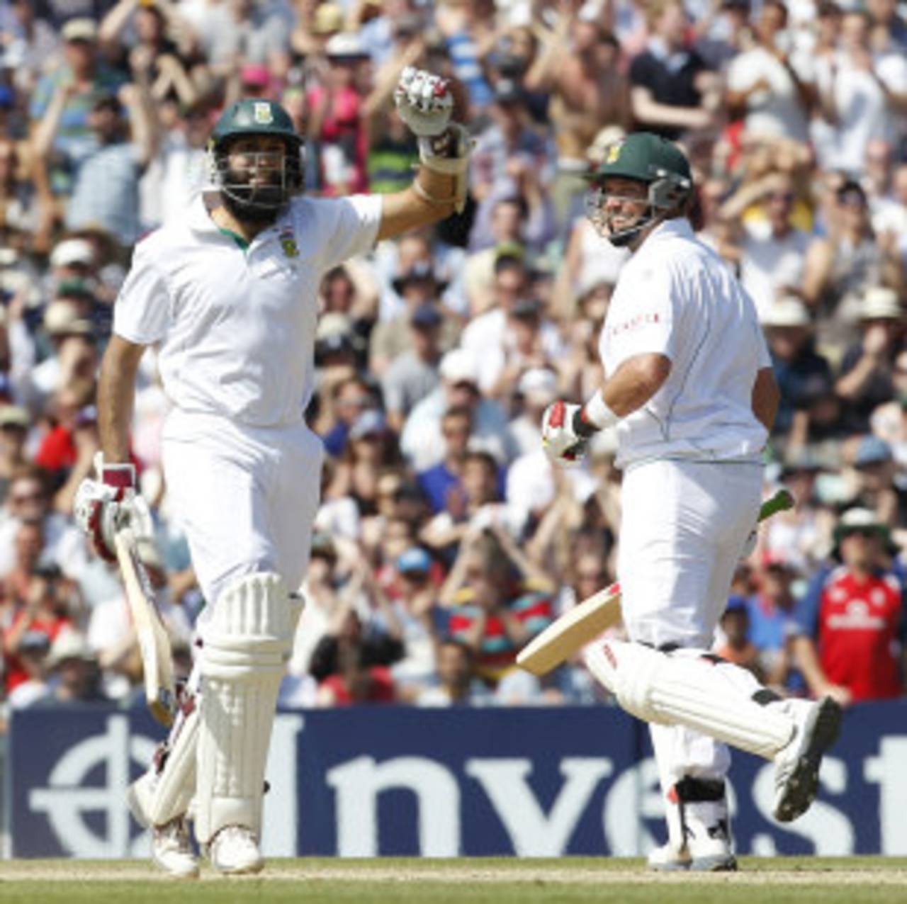 Hashim Amla and Jacques Kallis added a record stand, England v South Africa, 1st Investec Test, The Oval, July 22, 2012
