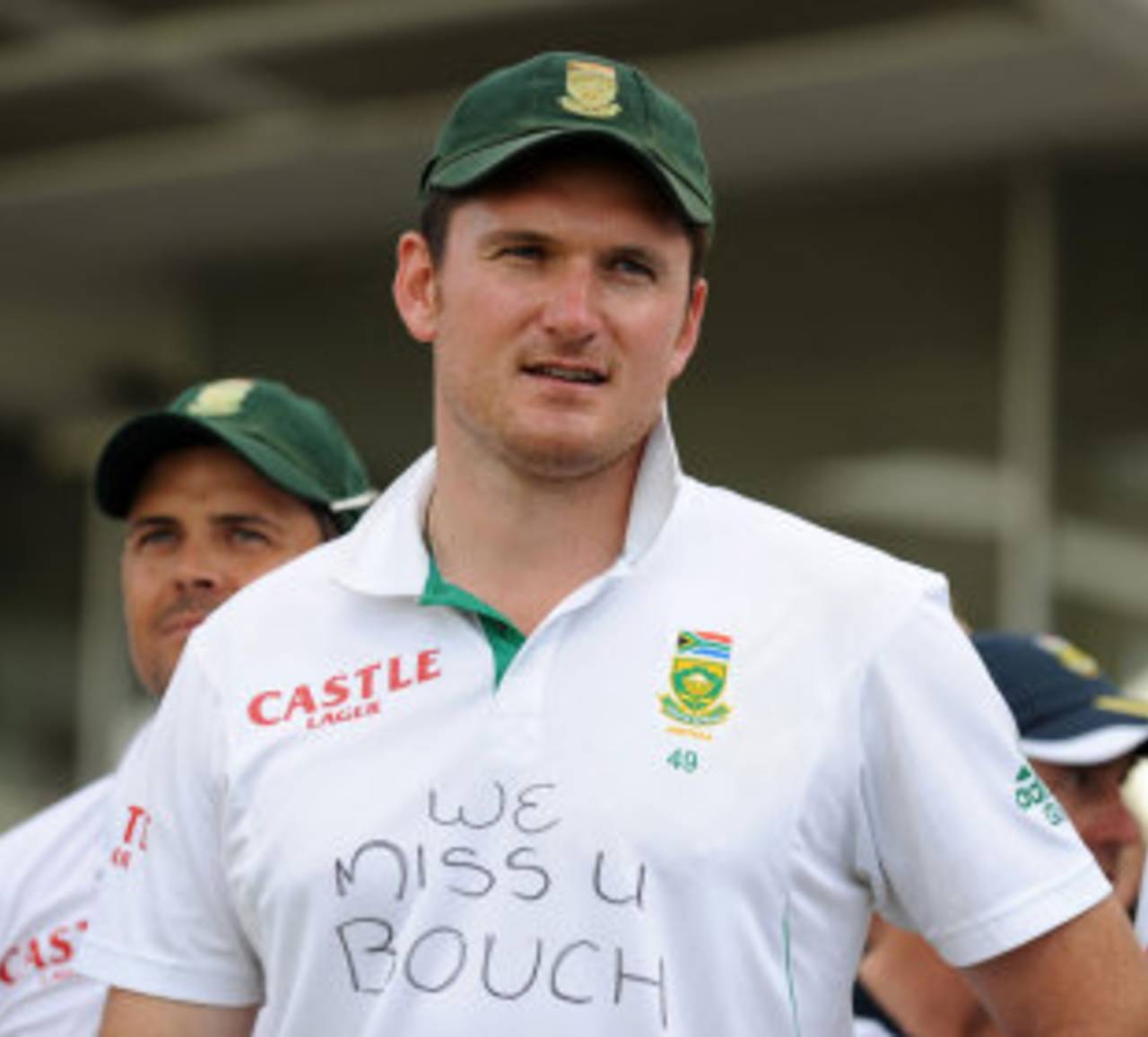 Graeme Smith's shirt from the Lord's Test against England was presented to Mark Boucher at Newlands&nbsp;&nbsp;&bull;&nbsp;&nbsp;PA Photos