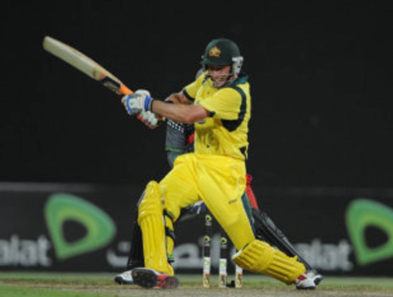 Michael Hussey provided Australia's innings a late lift, Afghanistan v Australia, only ODI, Sharjah, August 25, 2012
