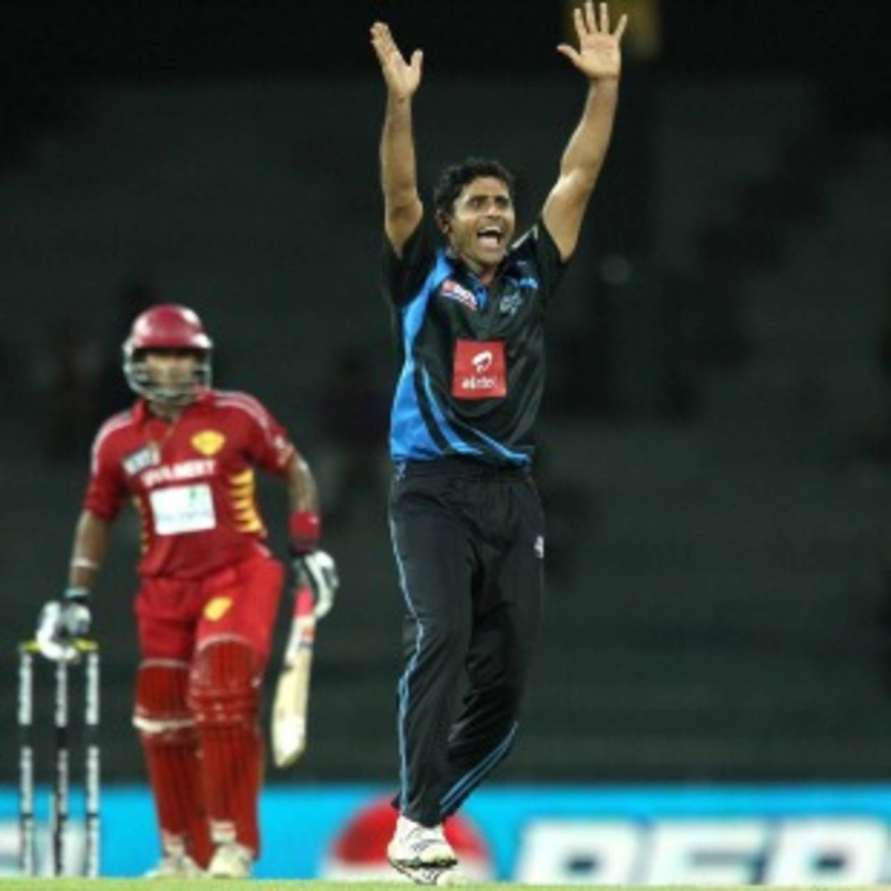 Abdul Razzaq appeals for a wicket, Wayamba v Uva, SLPL, 1st semi-final, Colombo, August 28, 2012