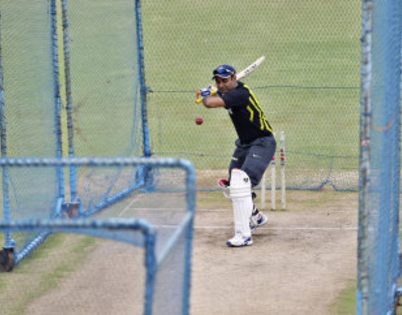 File photo - Virender Sehwag was hit by the first ball of pace he faced in the nets&nbsp;&nbsp;&bull;&nbsp;&nbsp;Associated Press