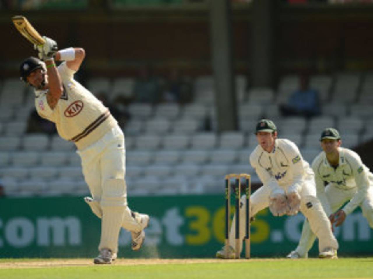 Kevin Pietersen drives for four down the ground, Surrey v Nottinghamshire, County Championship, Division One, The Oval, September, 4, 2012